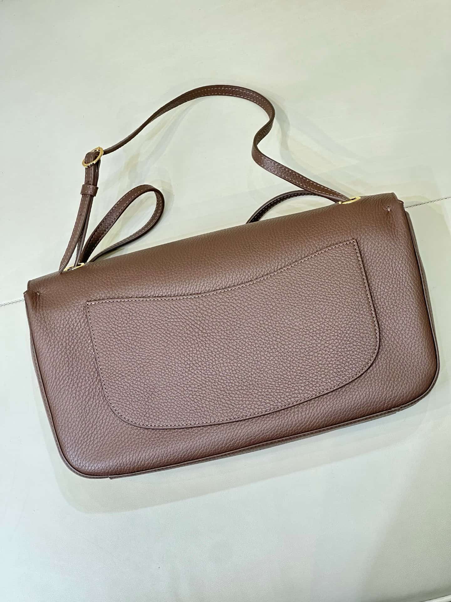 Chanel Maxi Flapbag Grained Calfskin & Gold Metal Light Brown AS6231 TOP