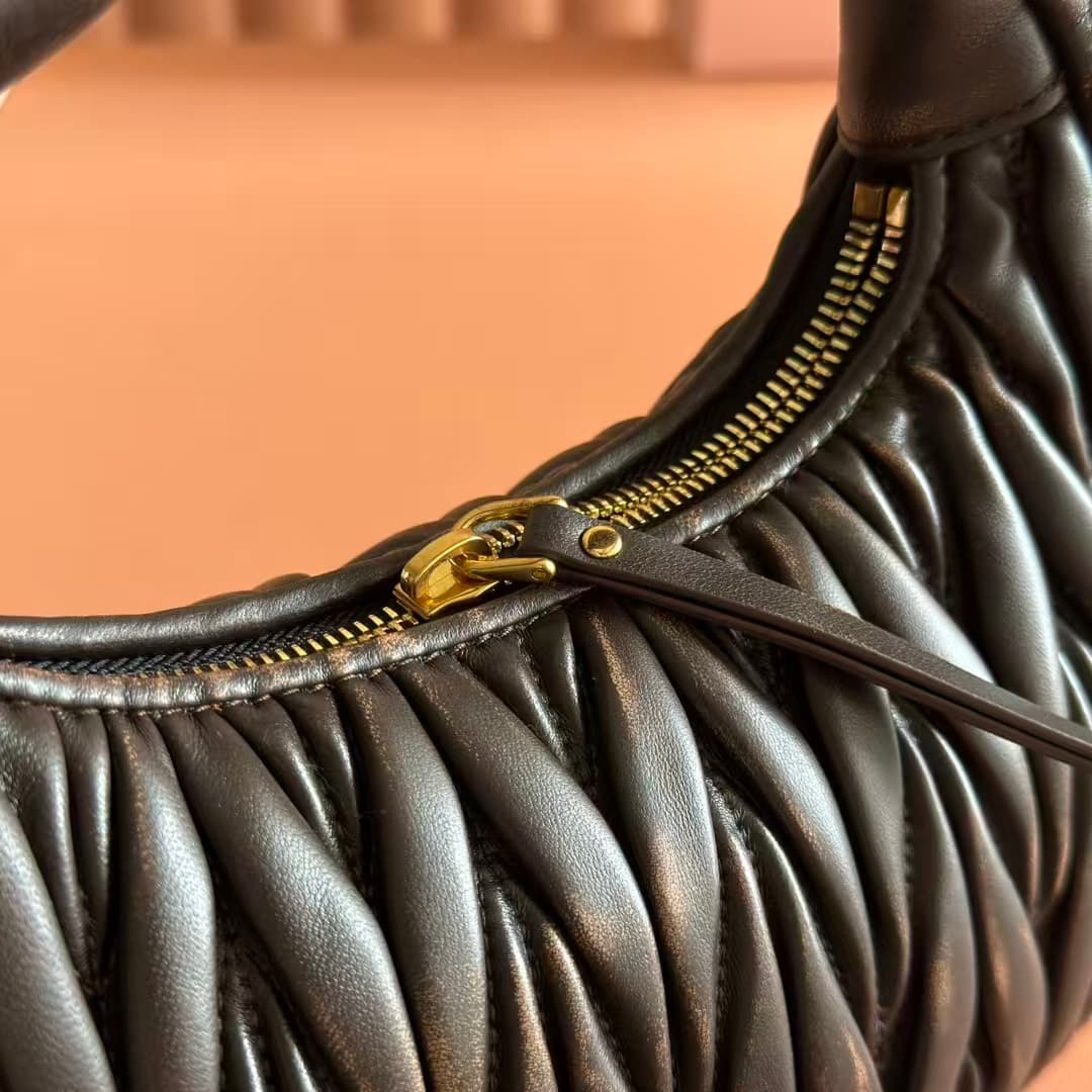MIU MIU Wander matelassé nappa leather hobo bag High