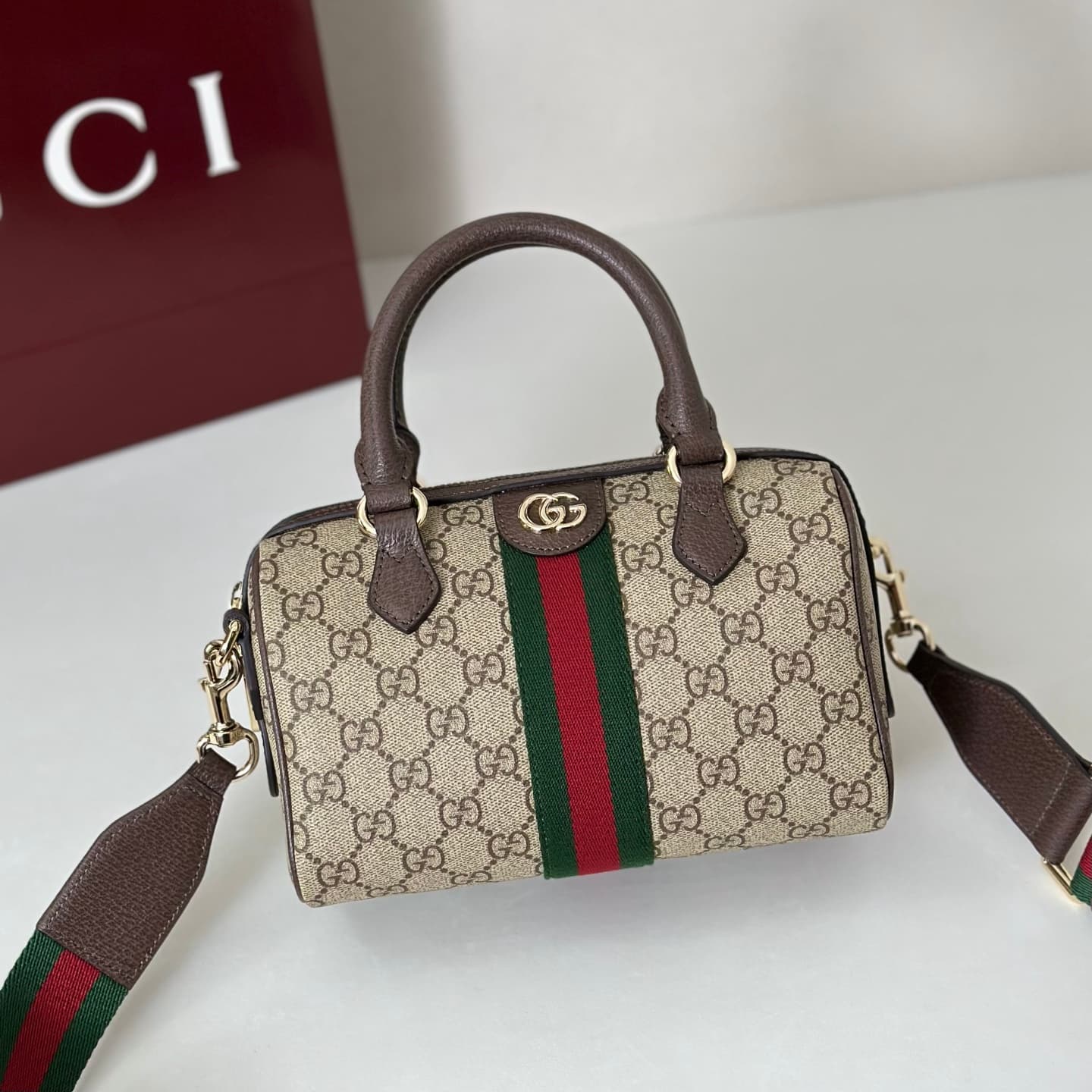 Gucci Ophidia small boston bag 841294 Beige High