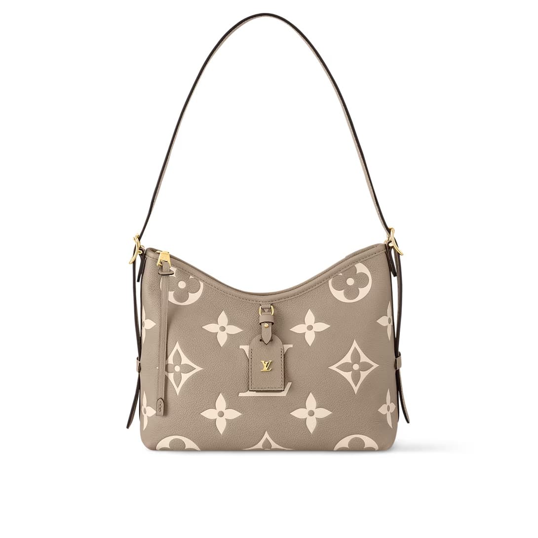 Louis Vuitton CarryAll PM Embossed supple grained cowhide leather M47180 Tourterelle Gray TOP