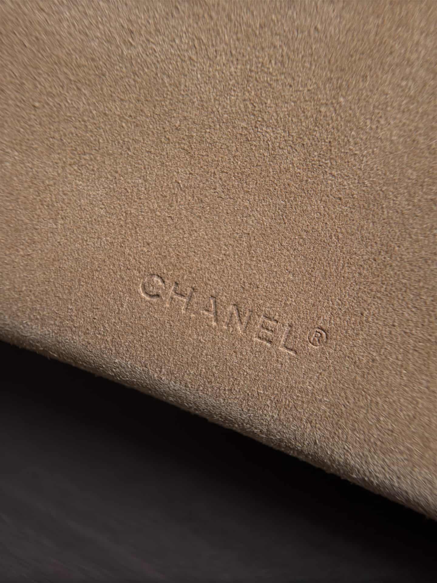 Chanel Small Vanity with Chain Suede Calfskin & Gold Metal Beige AP5346 A
