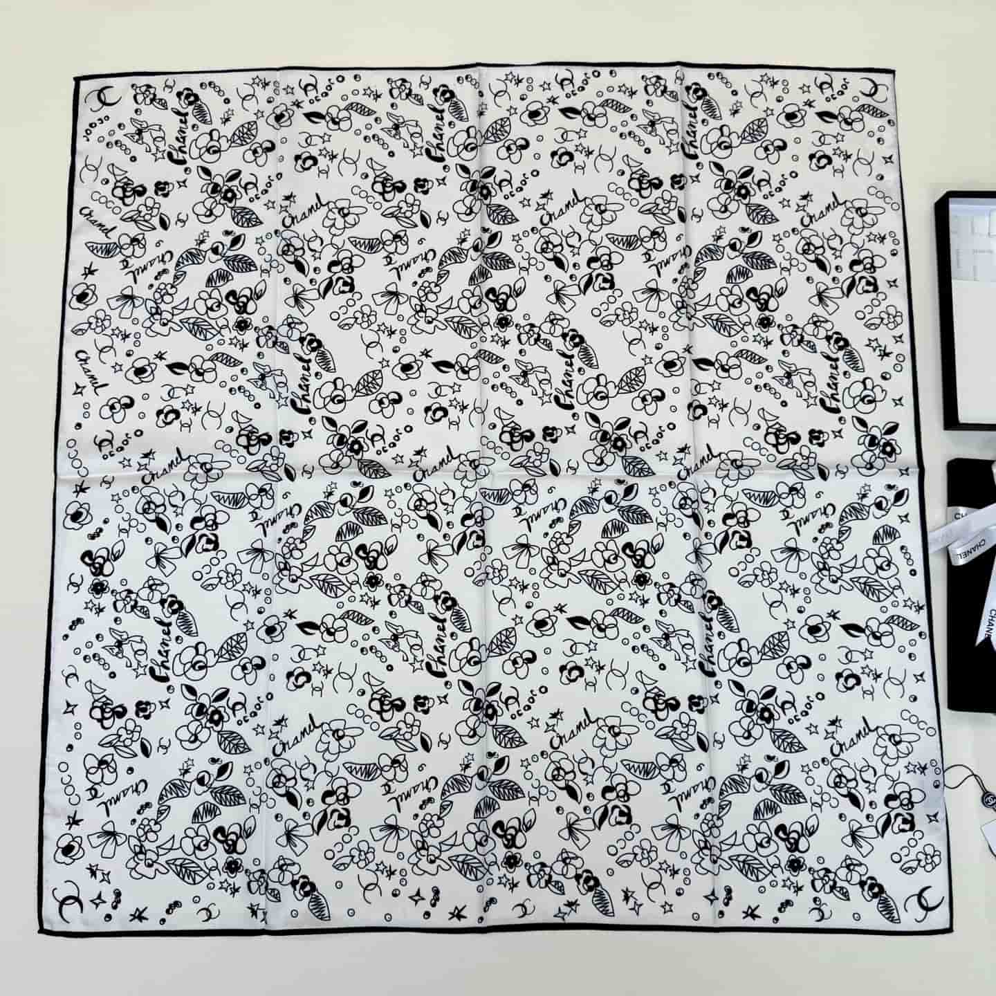 Chanel Graffiti Print scarf