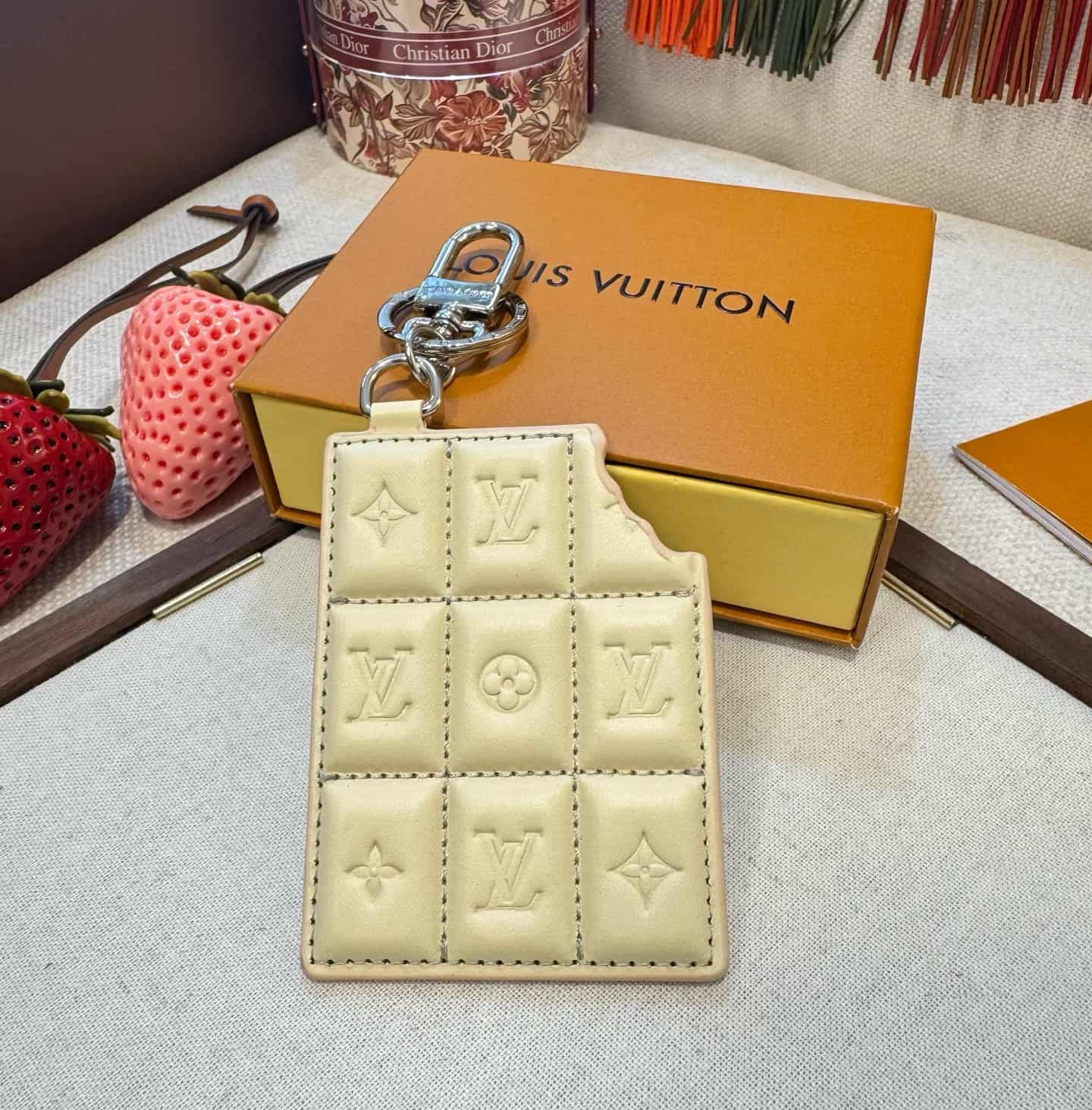Louis Vuitton Chocolate Bar Key Holder and Bag Charm
