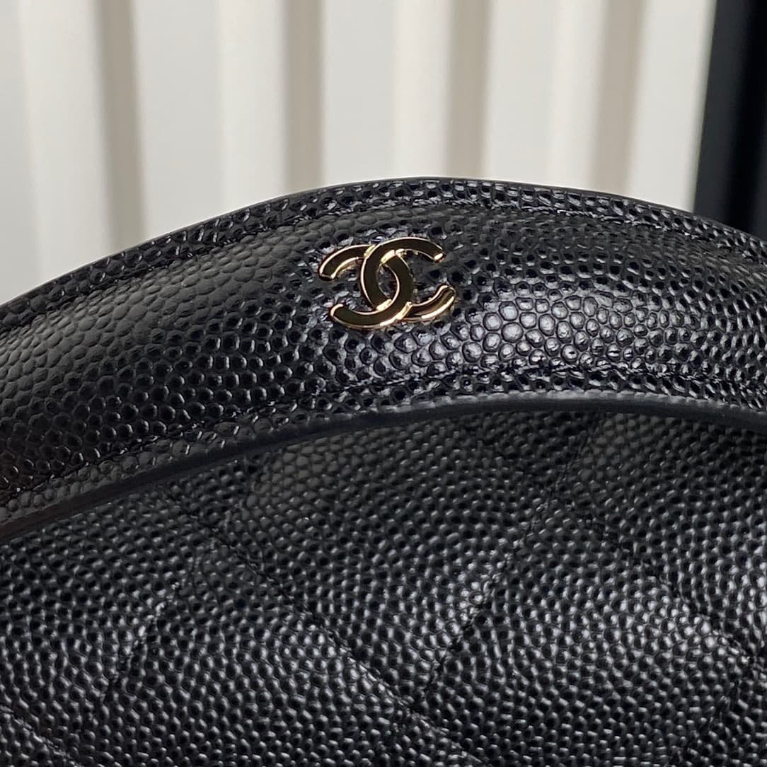 Chanel Mini Flap Clutch with Chain AP4406 Grained Calfskin & Gold-Tone Metal Black A