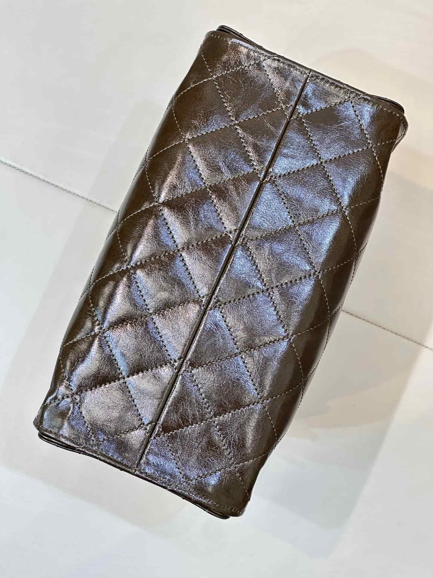 Chanel 25 Small Hobo handbag AS5293 Grained Calfskin & Gold-tone Metal Dark Brown TOP