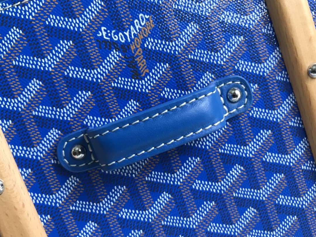 Saïgon PM Bag Goyardine Canvas & Clamecy Cowhide Blue High