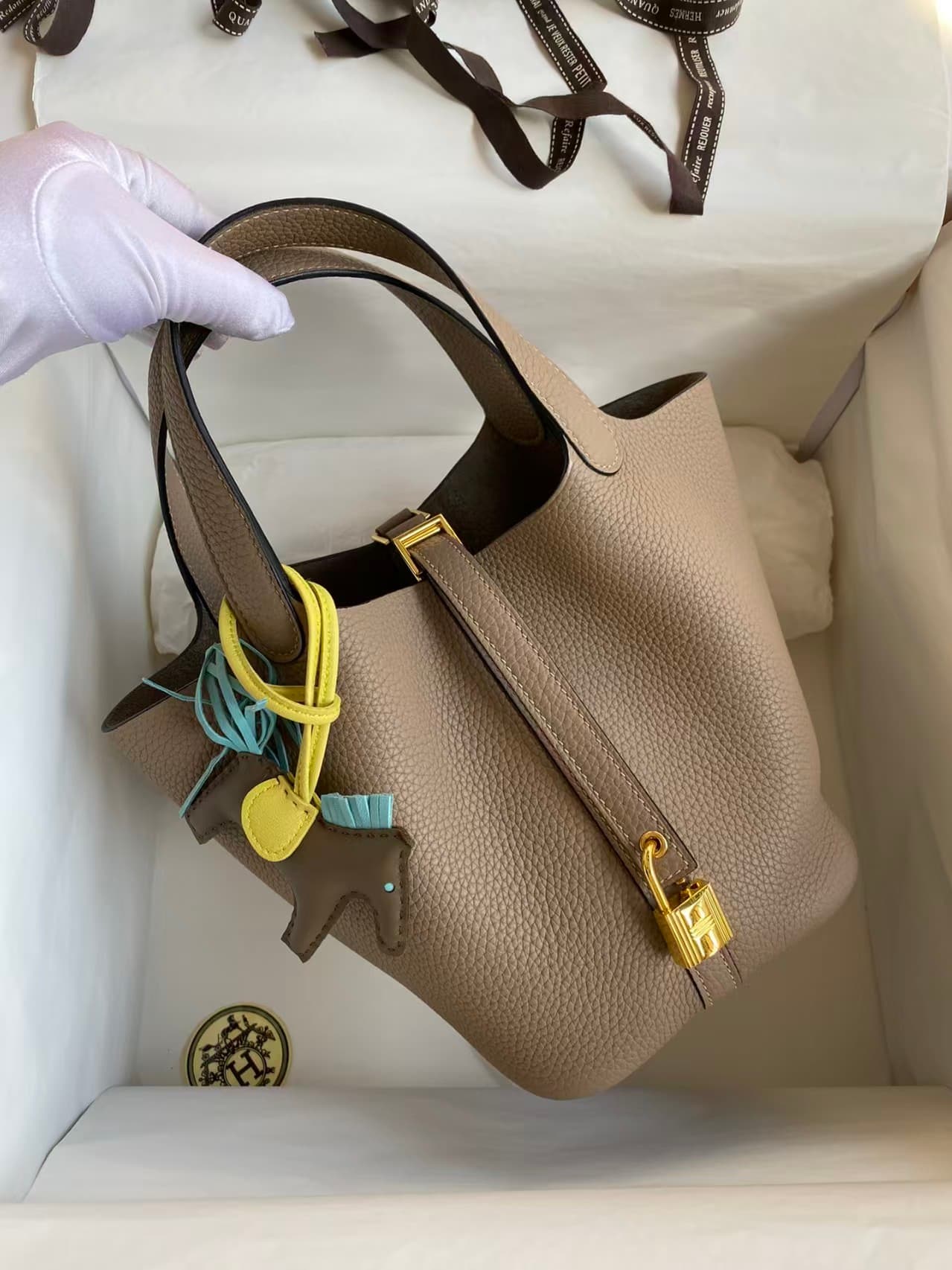 Hermes Picotin Lock 18/22 Bag Togo Leather In Trench-Gold WAX High