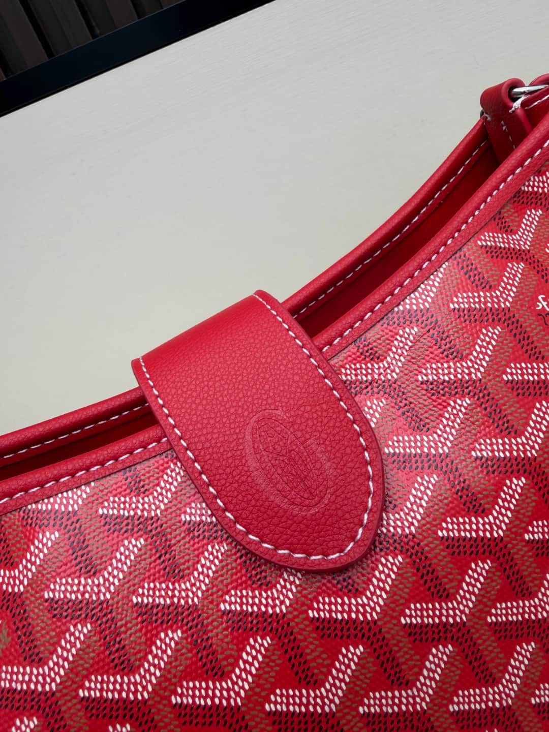 Goyard Musette PM bag in red Goyardine canvas Mid