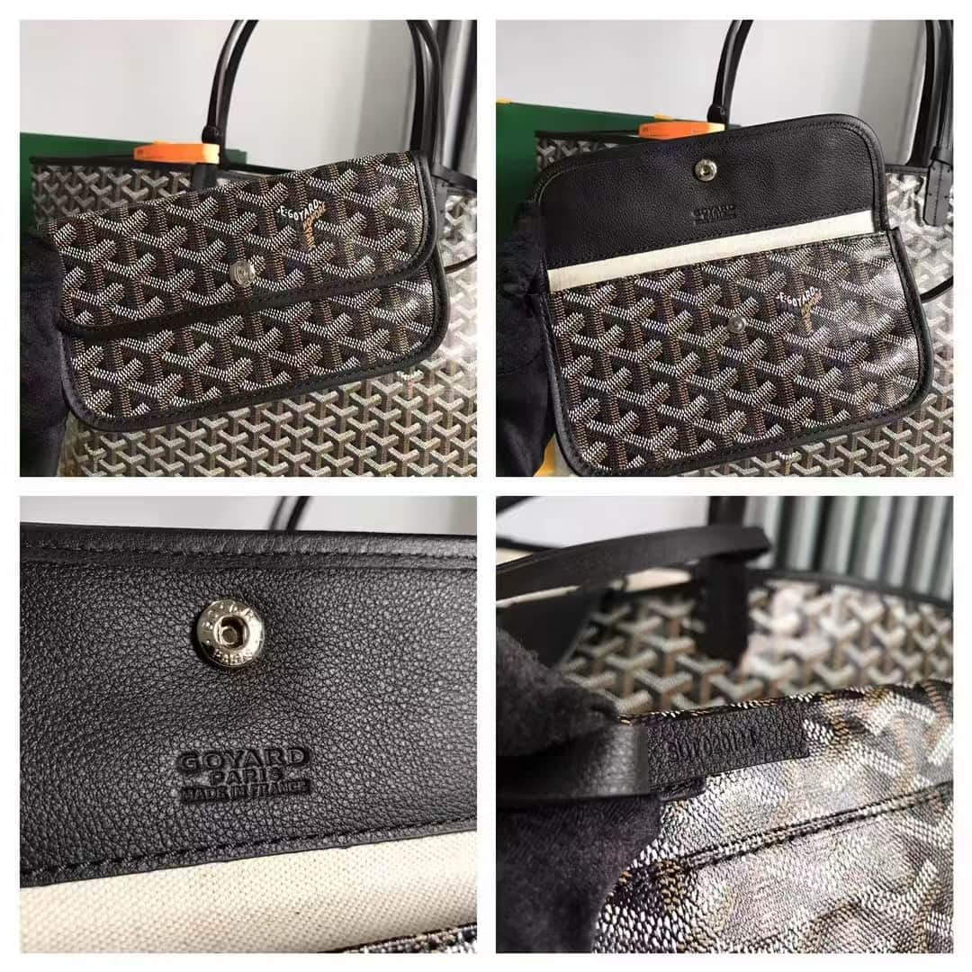 Saint Louis Claire-Voie PM Bag Goyardine Canvas & Chevroches Calfskin High