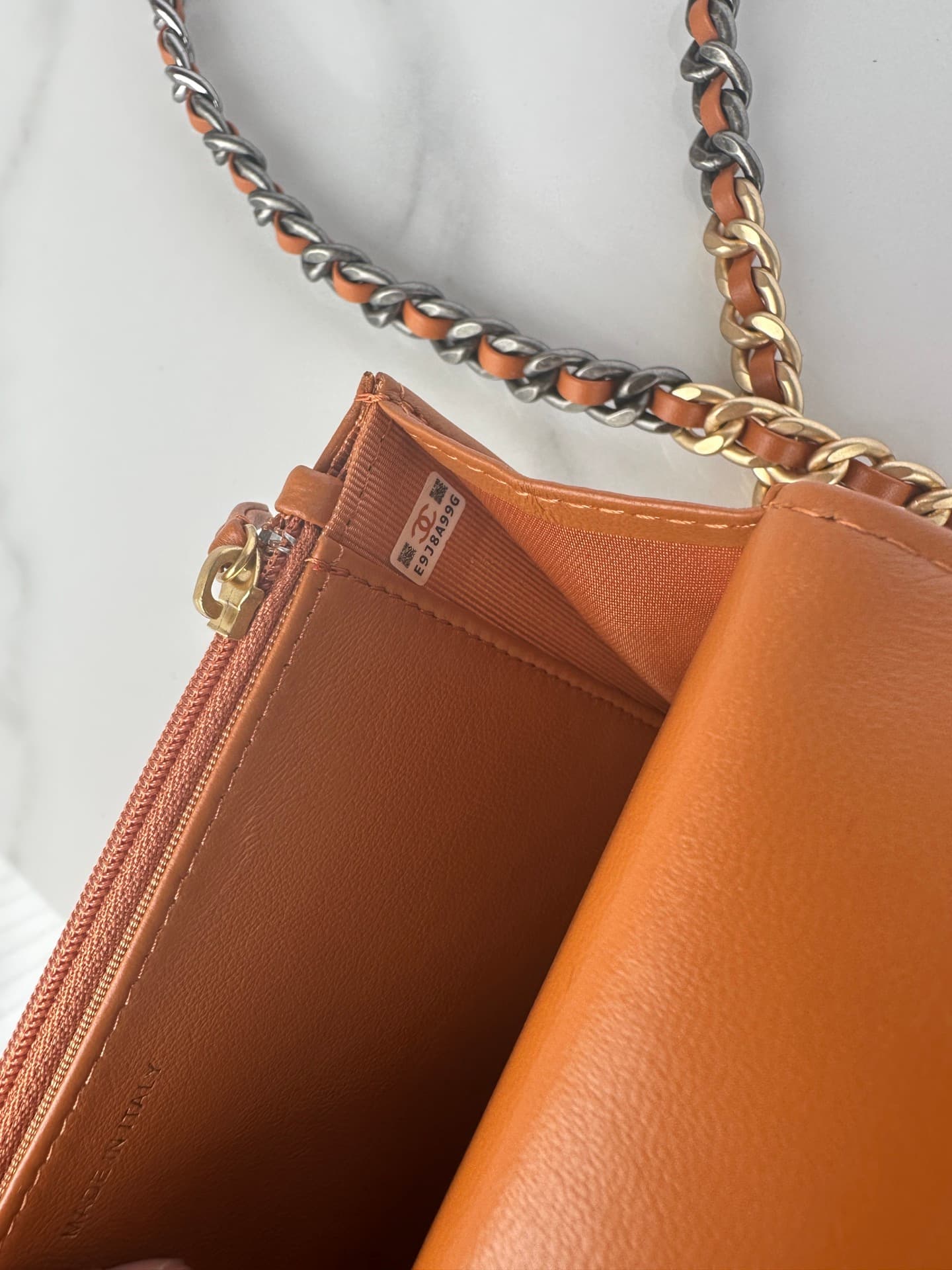 Chanel Wallet on Chain Lambskin Leather & Gold-Tone Metal Caramel AP0957 A