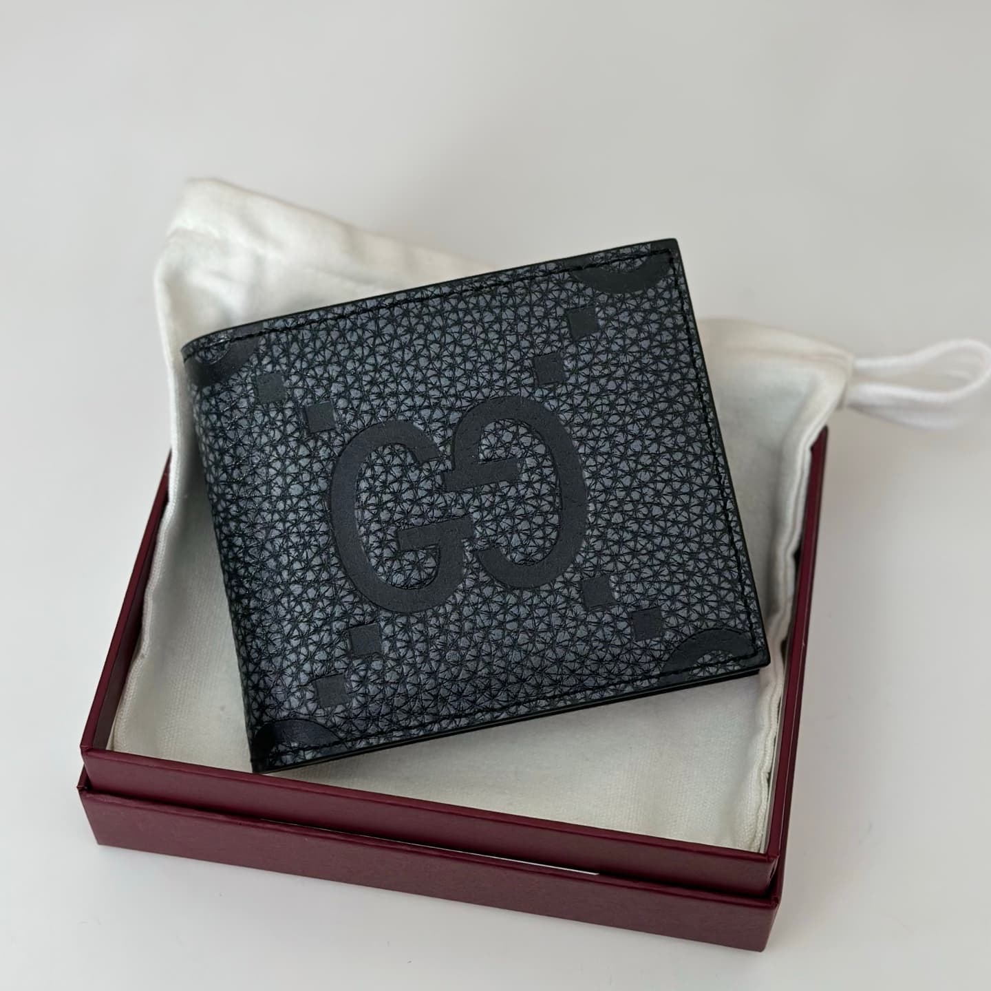 Gucci GG Jumbo bi-fold wallet Black 739475 High