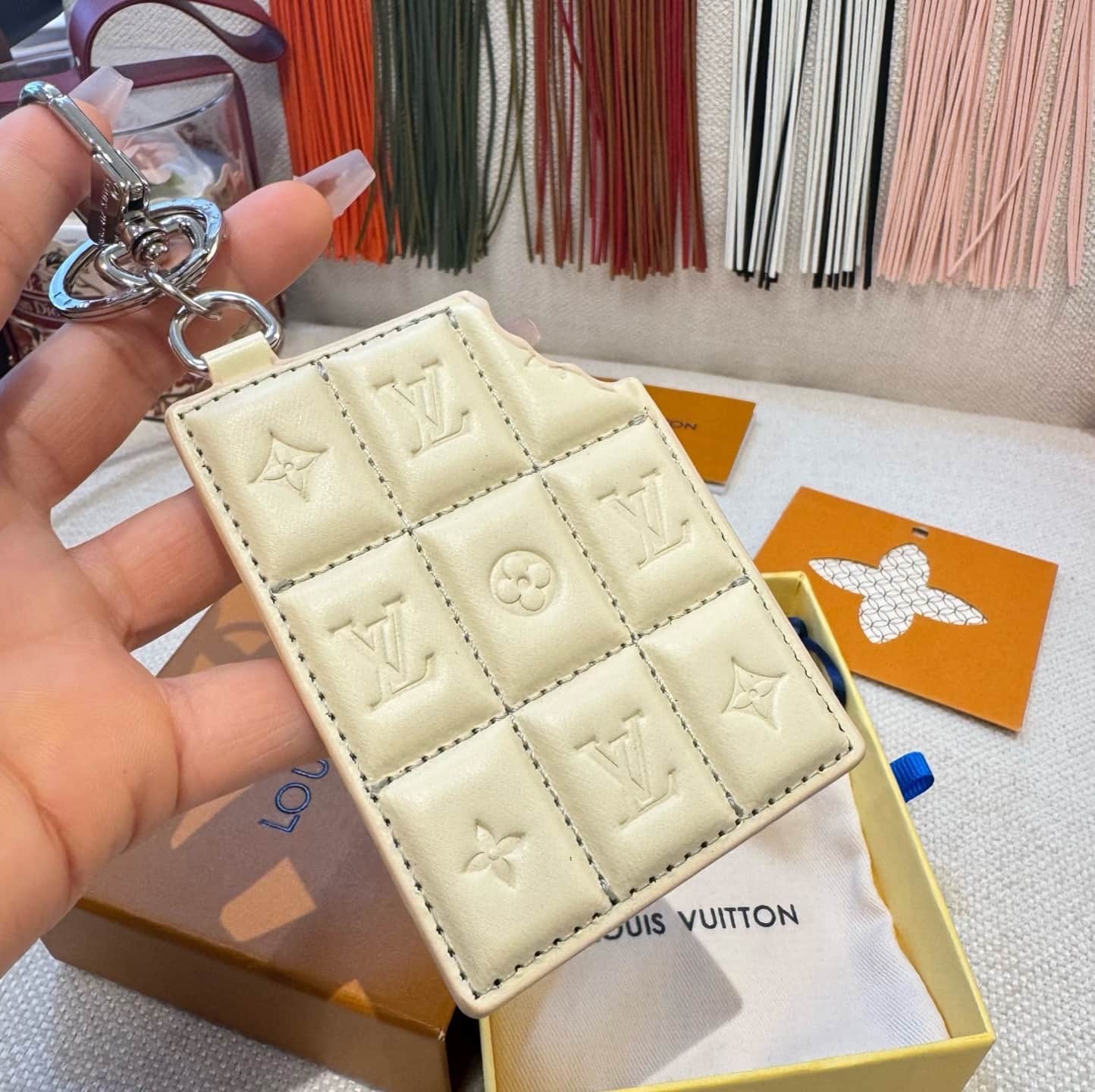 Louis Vuitton Chocolate Bar Key Holder and Bag Charm