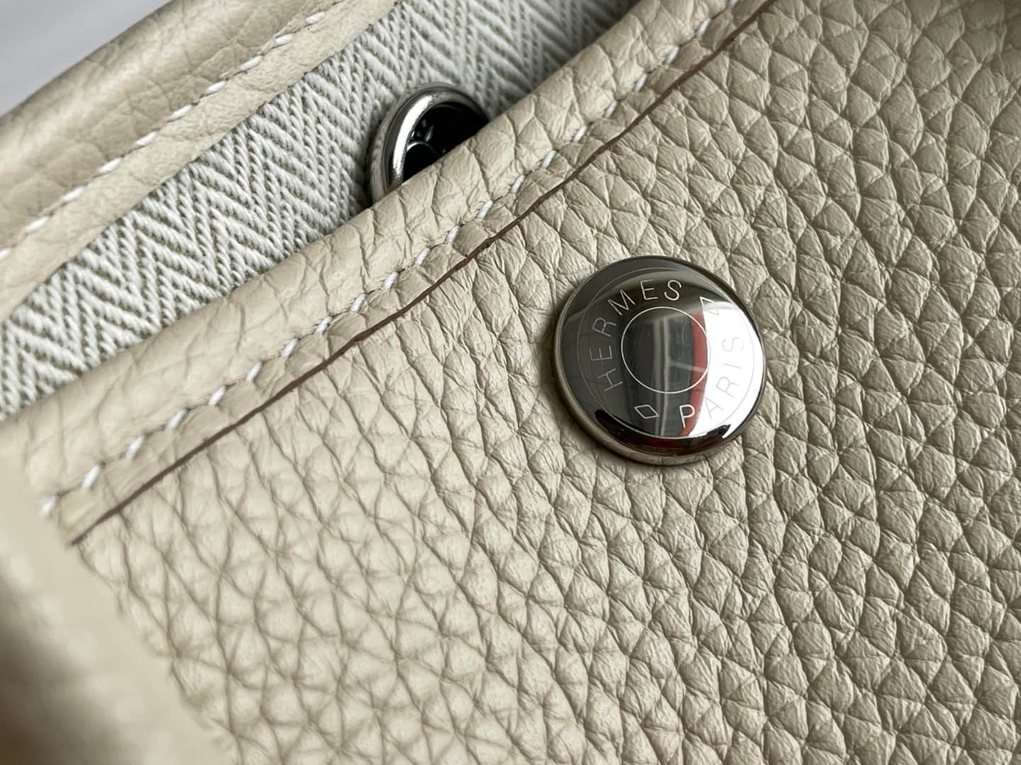 Hermes Garden Party 23 bag in Craie Togo Leather WAX High