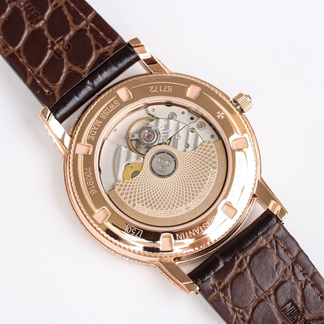 Vacheron Constantin Traditionnelle Watch with Rose Gold  Paved Diamonds TOP