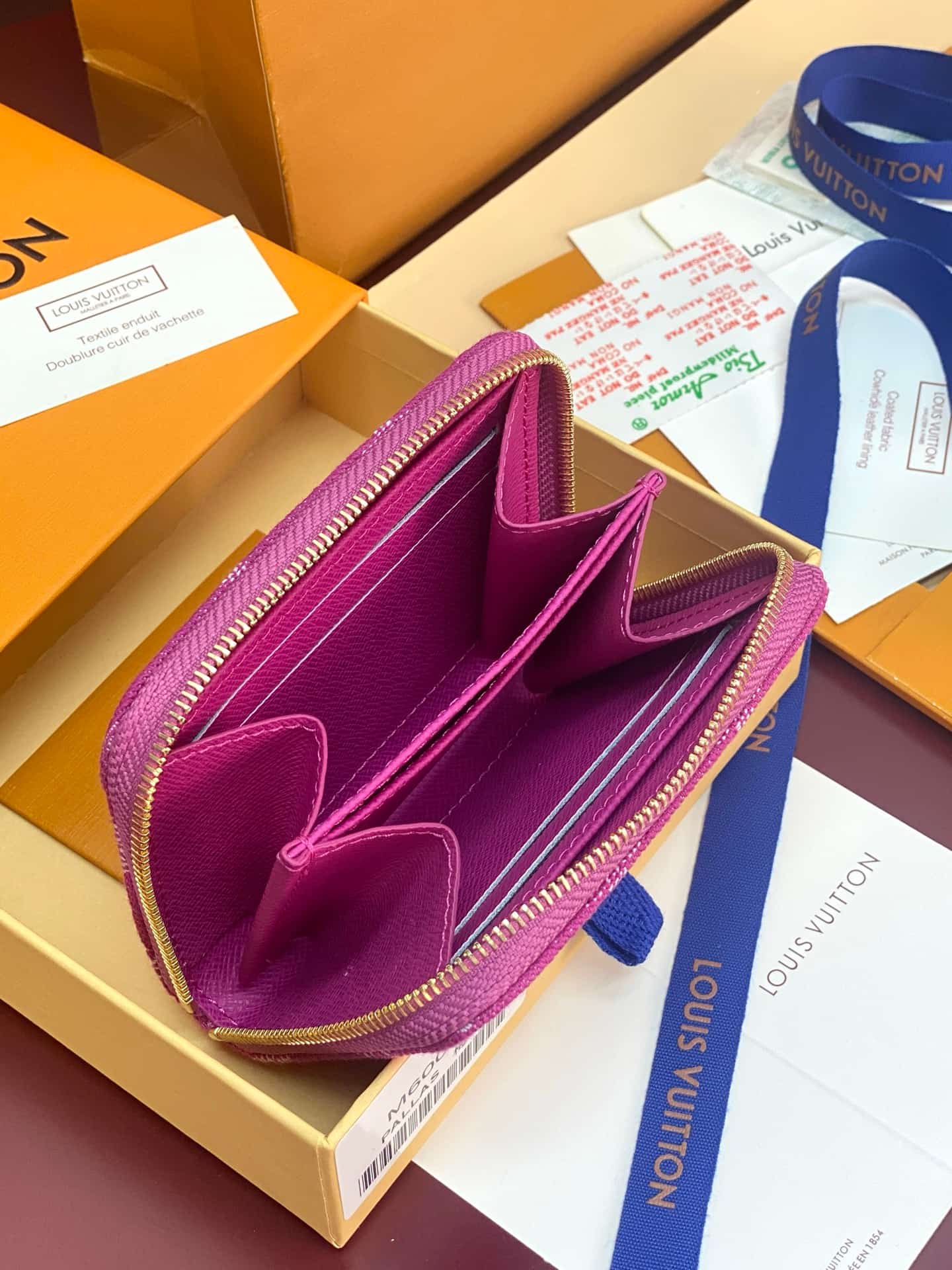 Louis Vuitton Lou Wallet Fuchsia Denim M60067 High