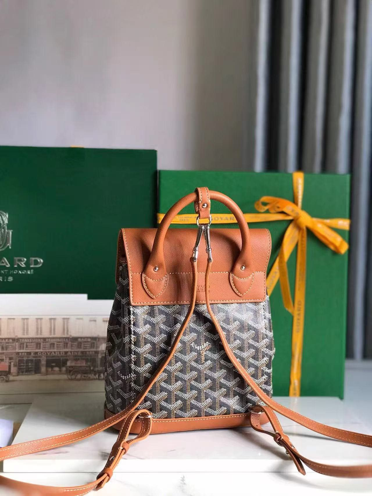 GOYARD ALPIN MINI BACKPACK BLACK&TAN HIGH