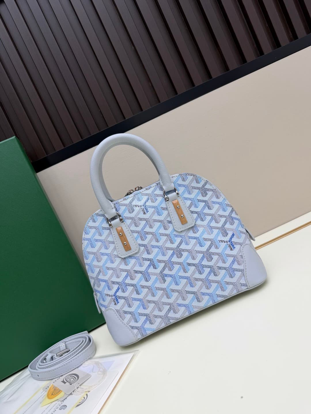 Goyard Vendôme mini bag in Goyardine coated canvas Blue High