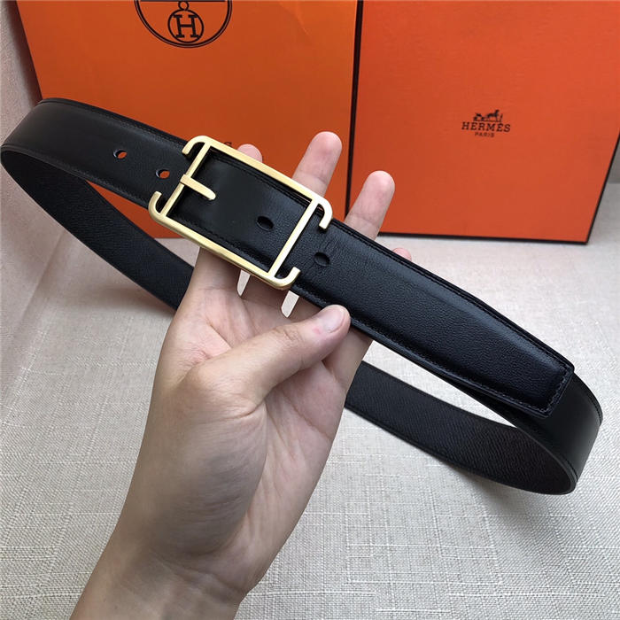 Hermes Society 32 reversible belt Epsom Black High