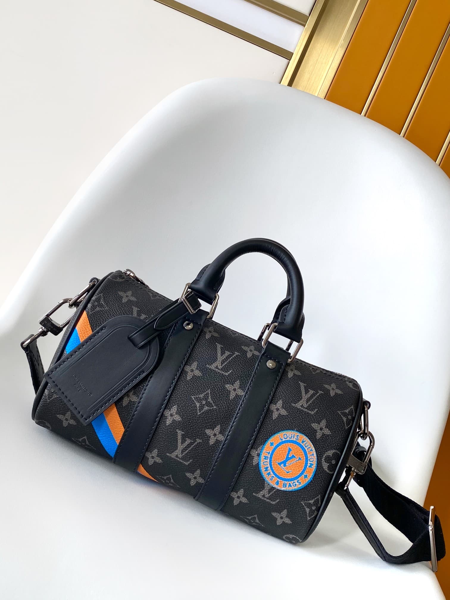 Louis Vuitton Keepall Bandoulière 25 Mon Monogram Eclipse coated canvas P01942 High