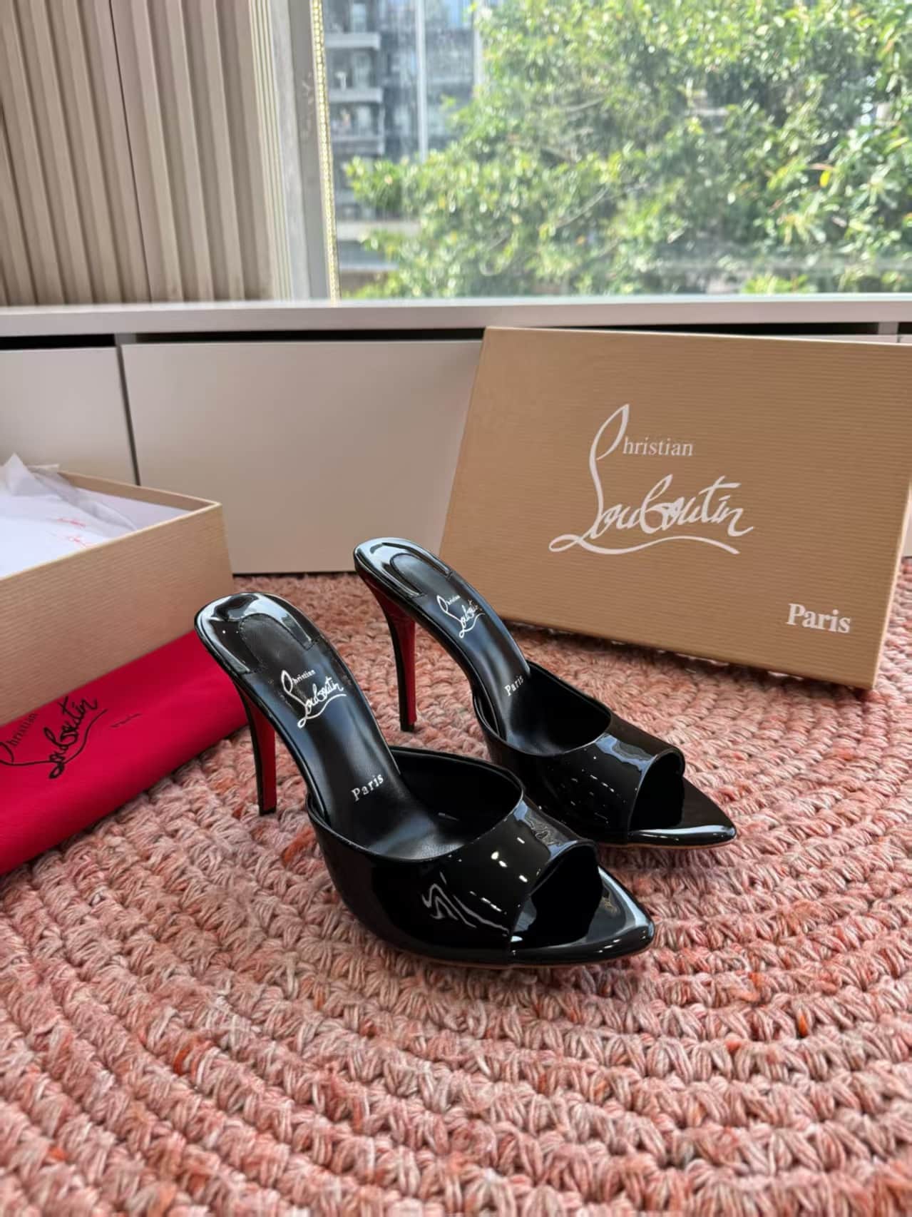 Christian Louboutin Miss Z Patent Leather Mules
