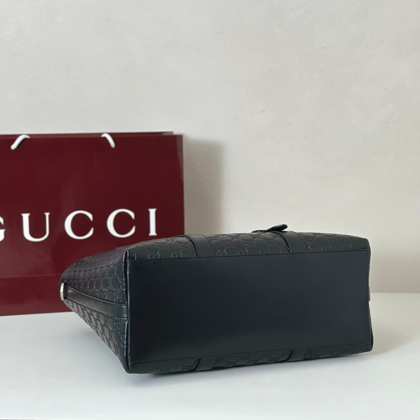 Gucci GG Emblem Large Tote Bag 850218 Black High