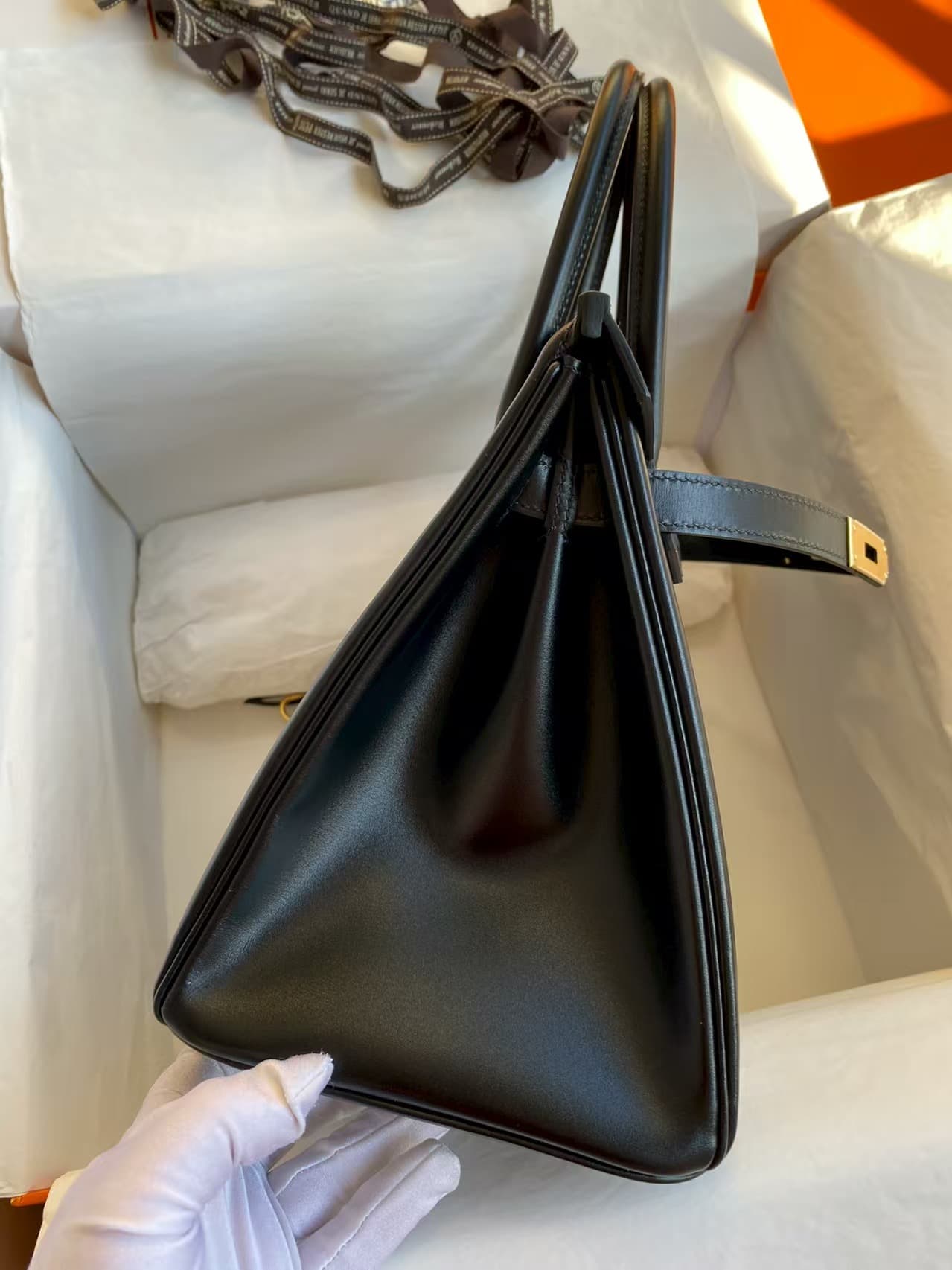 Hermes Birkin 25/30/35cm Bag Box Leather WAX High Customizing Style