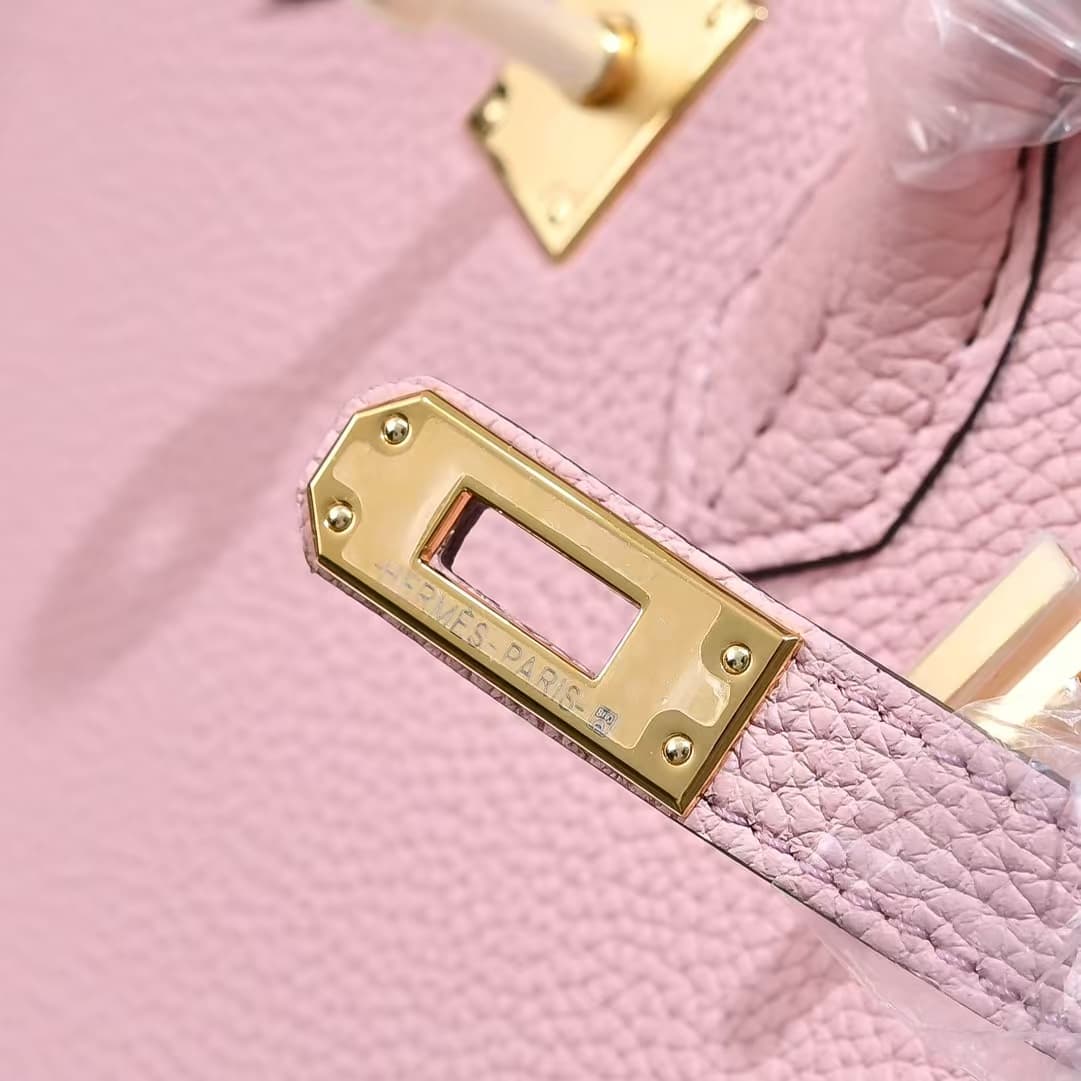 Hermes Birkin 25/30/35cm Bag Calfskin Silver/Gold Metal In Pink High