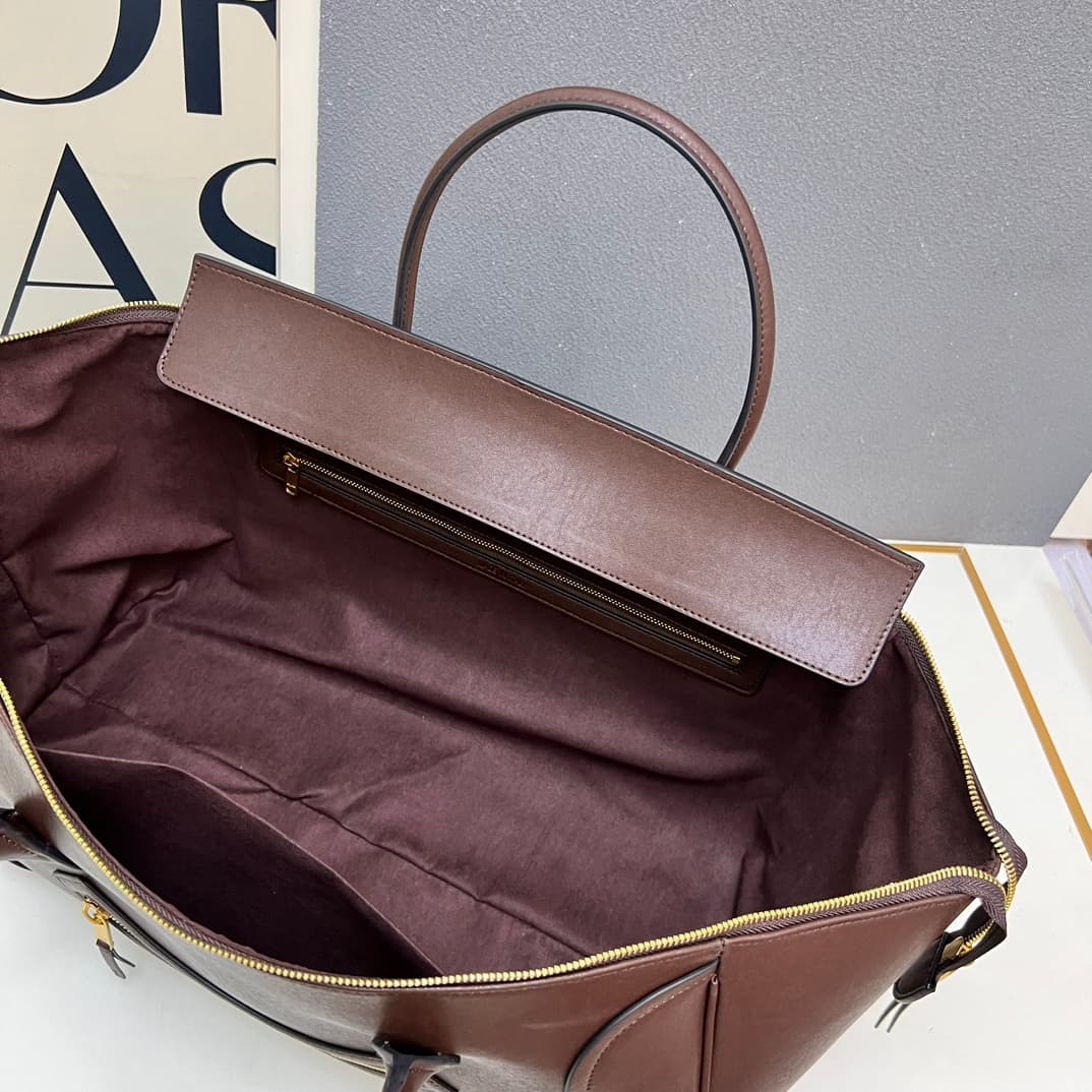 Celine BIG SMILE LUGGAGE IN Natural Supple Calfskin DEEP BROWN High