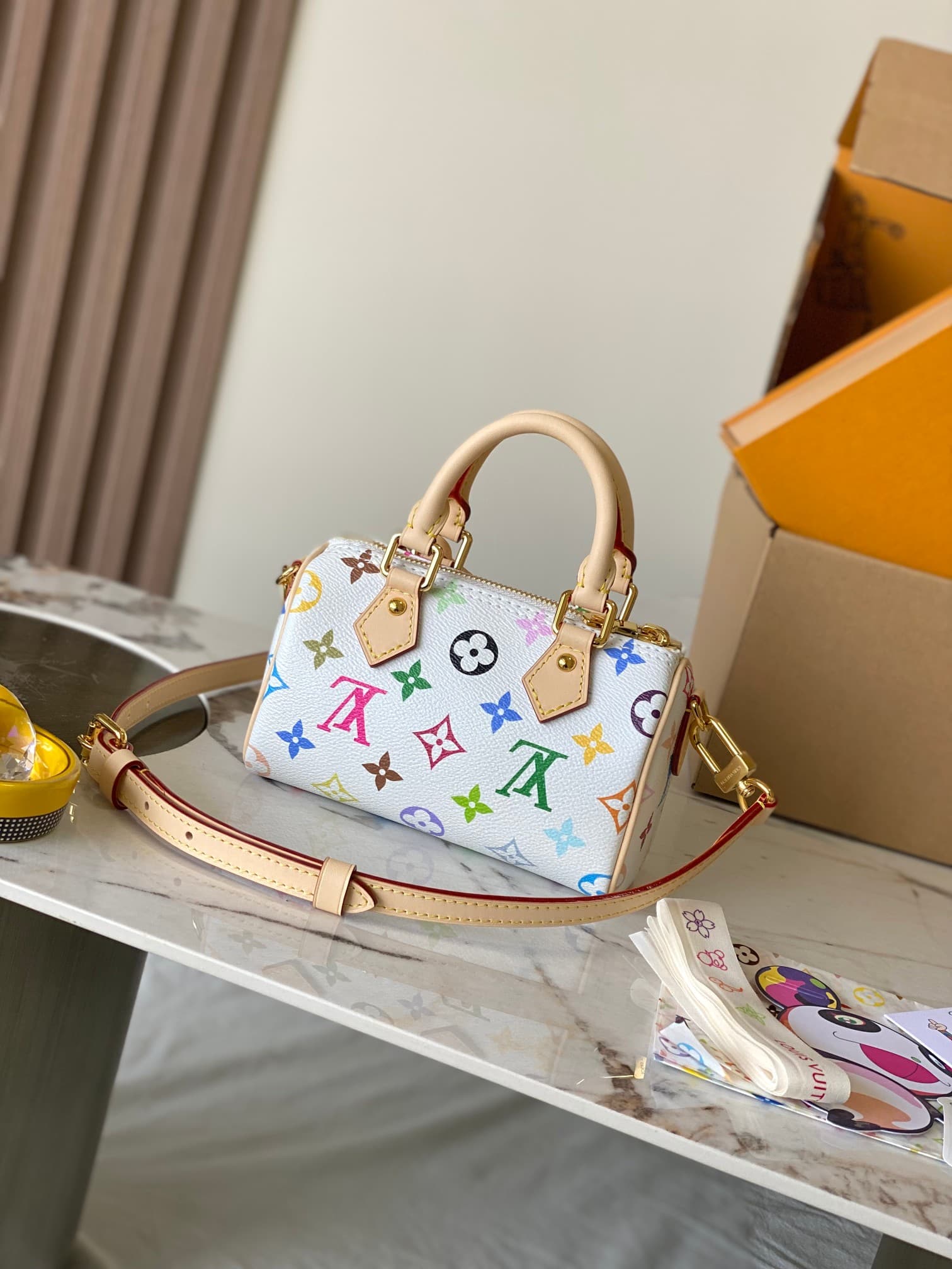 Louis Vuitton x Murakami NANO SPEEDY Monogram coated canvas M13 Top