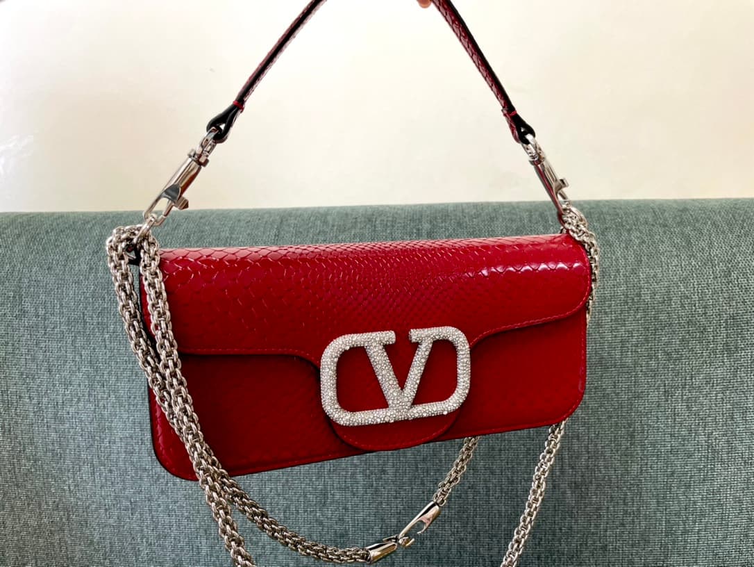 Valentino Garavani MINILOC small shoulder bag 1133L Calfskin Red High