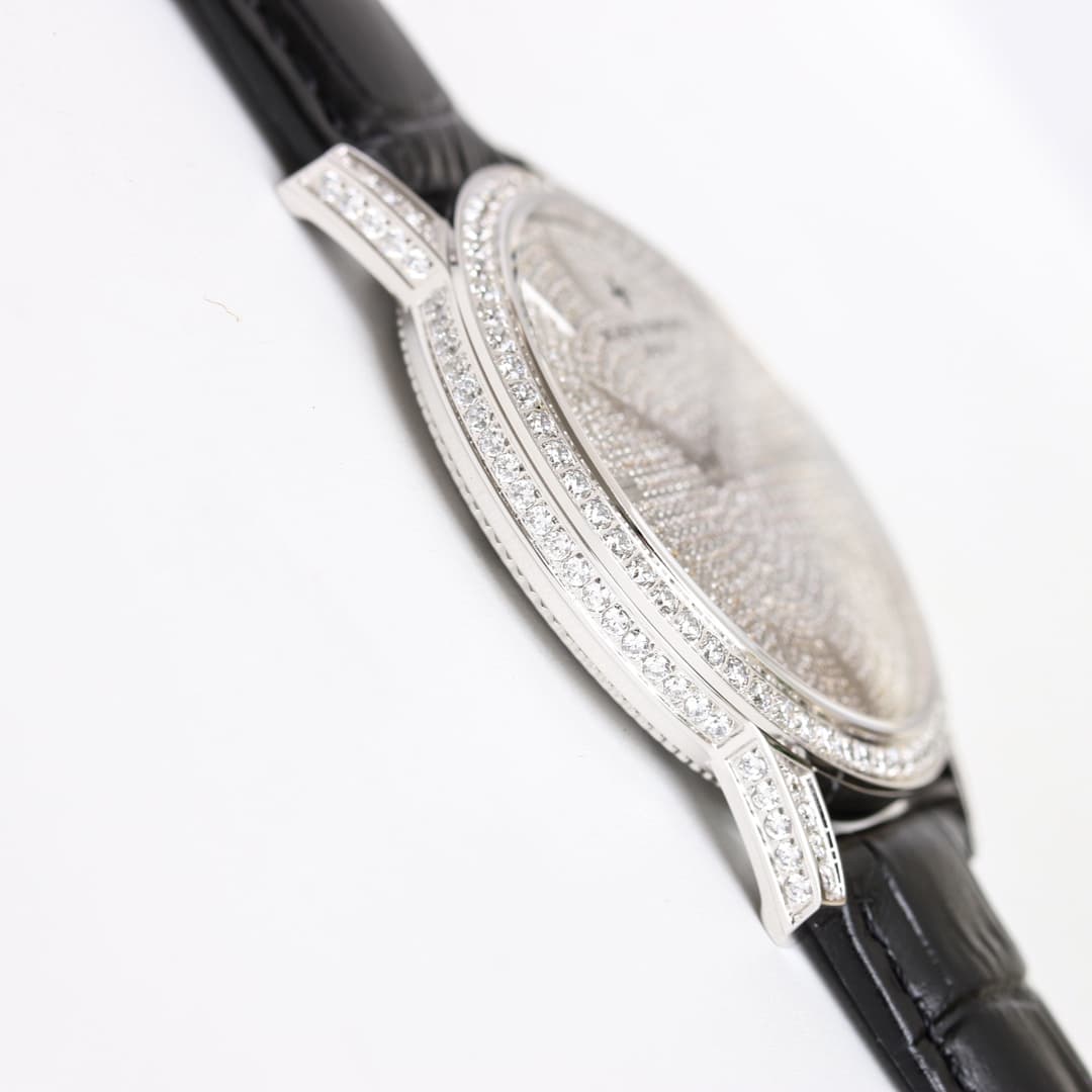 Vacheron Constantin Traditionnelle Watch with Silver  Paved Diamonds TOP