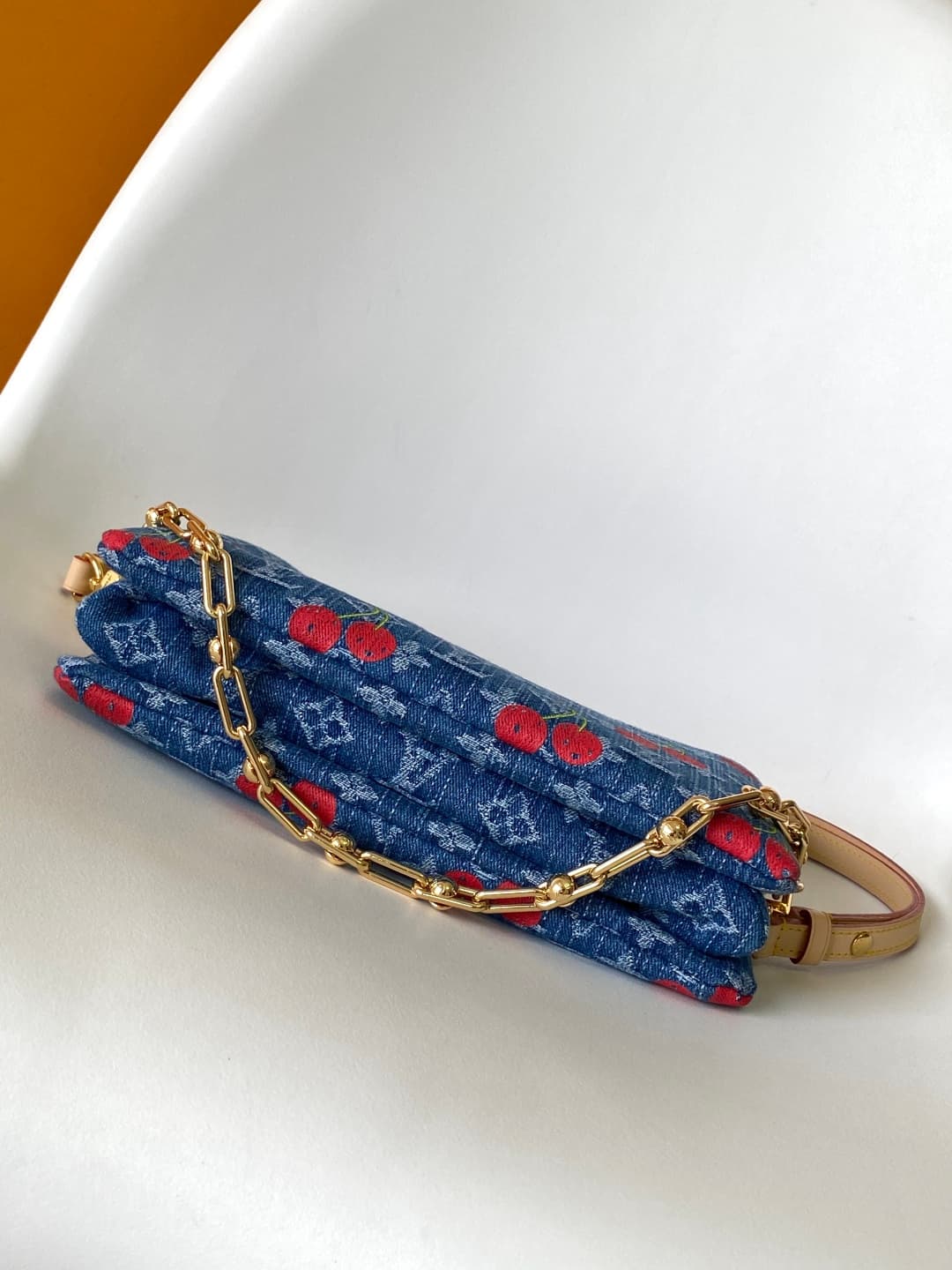 Louis Vuitton x Takashi Murakami Coussin PM Blue Denim Monogram Canvas M14978 High