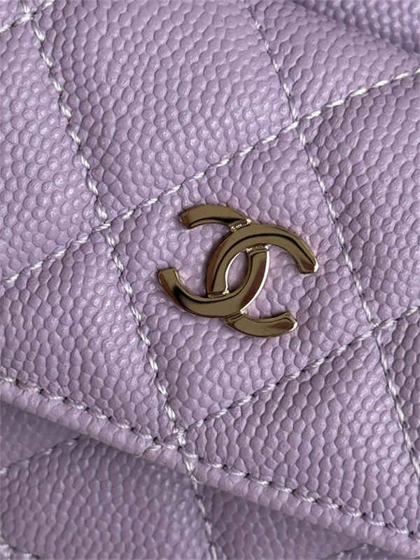 Chanel Mini Backpack Grained Calfskin Gold-Tone Metal AP3753 Purple A