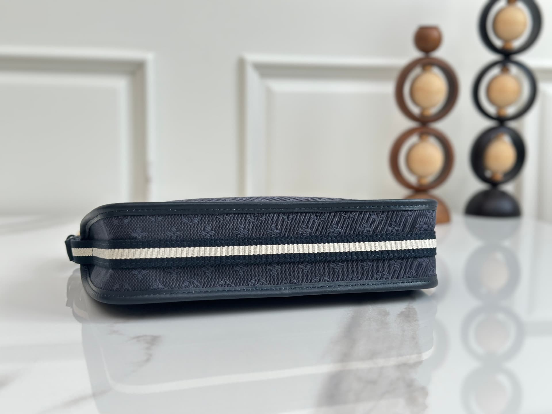 Louis Vuitton Mini Lin Pochette Kathleen Monogram Canvas Navy Blue M92330 High
