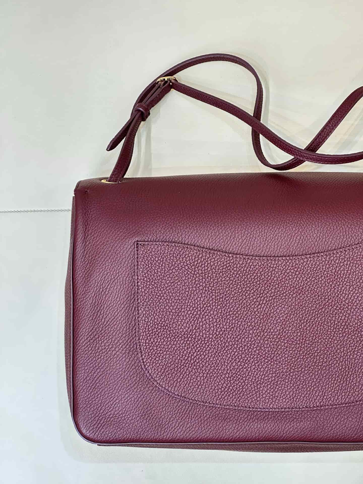 Chanel Maxi Flapbag Grained Calfskin & Gold Metal Claret AS6233 TOP