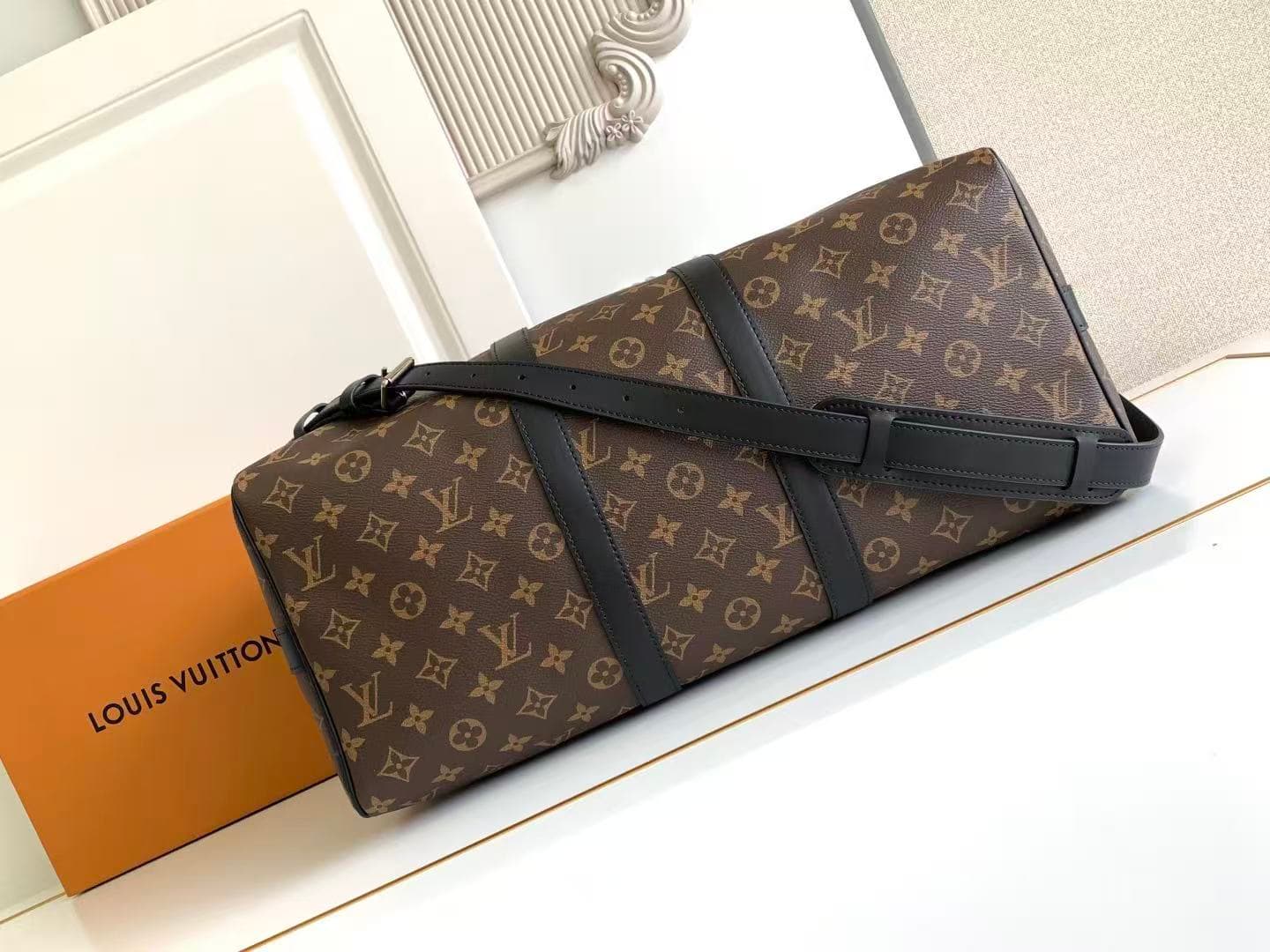 Louis Vuitton Keepall Bandoulière 45 MONOGRAM MACASSAR Coated Canvas M56711 High