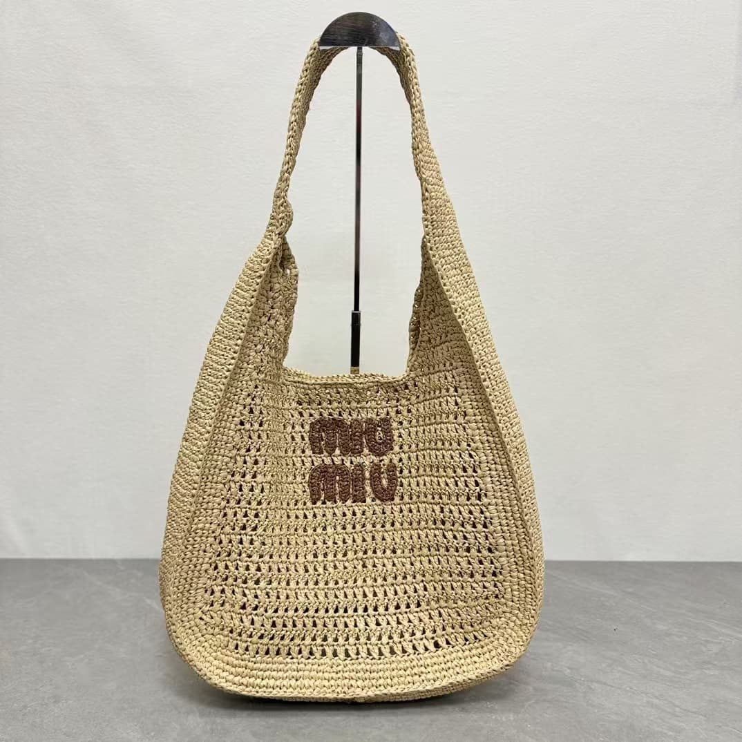 Miu Miu Woven fabric hobo bag High