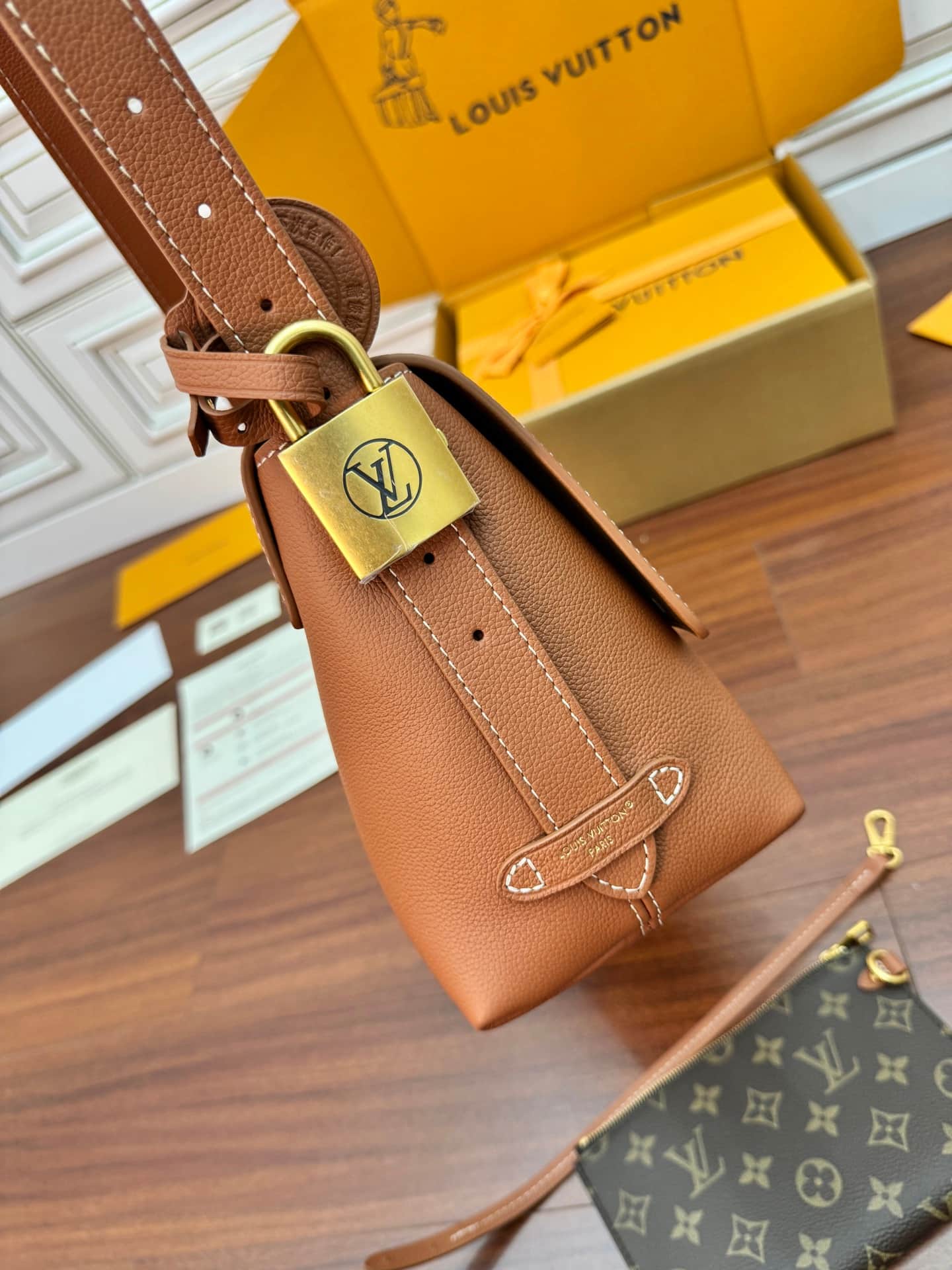 Louis Vuitton Low Key Messenger Cognac Brown Calf leather M13151 TOP