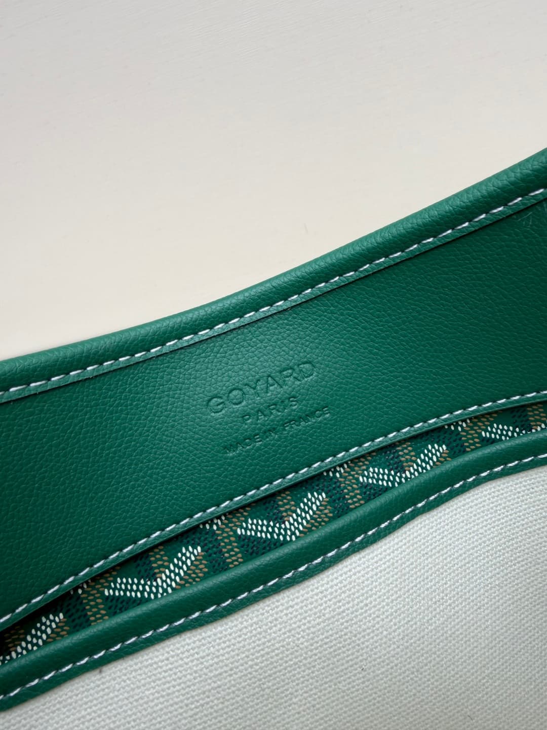 Goyard Musette PM bag in green Goyardine canvas Mid