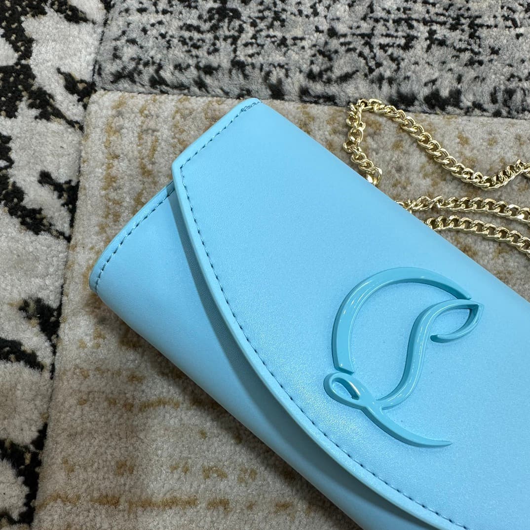 Christian Louboutin Loubi54 leather shoulder bag in blue High