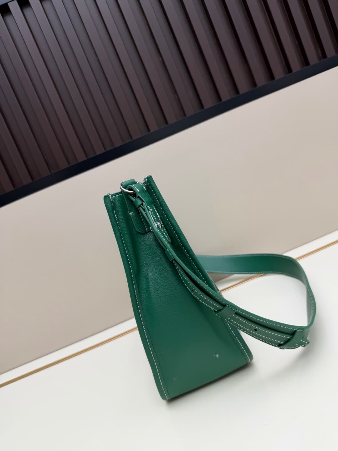 Goyard Musette PM bag in green Goyardine canvas Mid