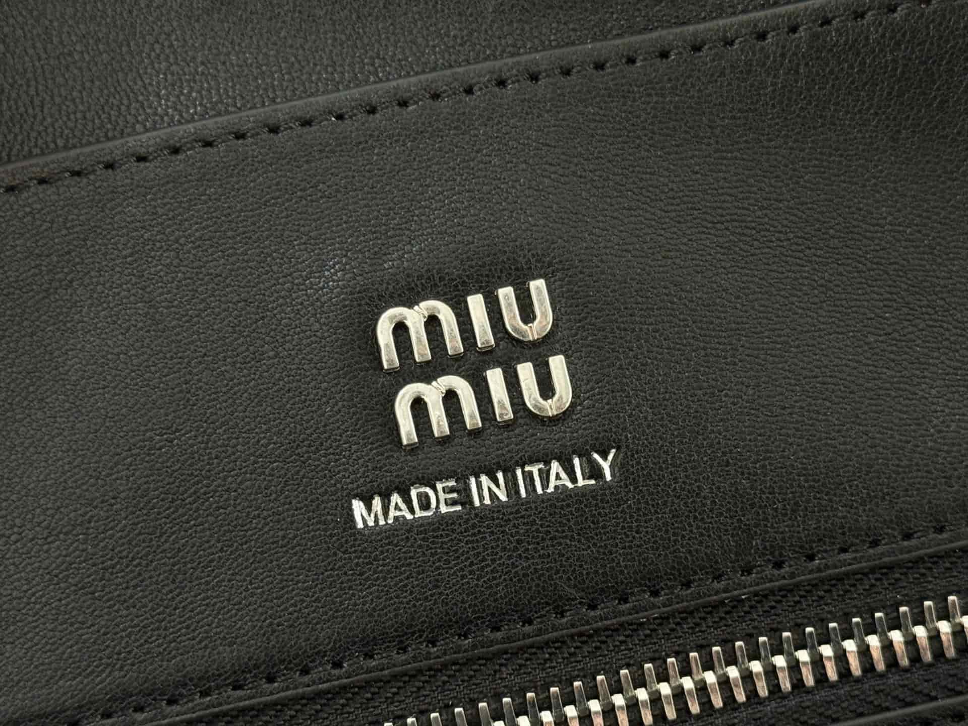 Miu Miu Vivant nappa leather bag Black 5BB196 TOP