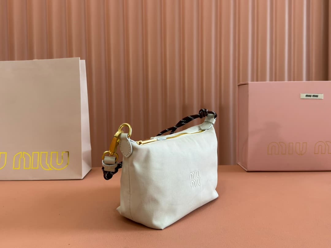 Miu Miu Gabardine pouch White 5NE841 High