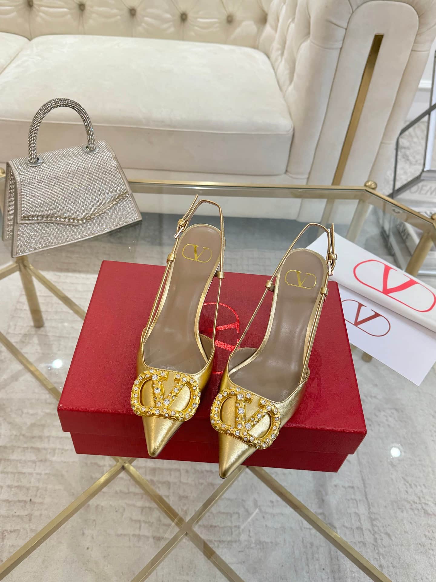 Valentino Vlogo Signature Slingback Pump Shoes Women
