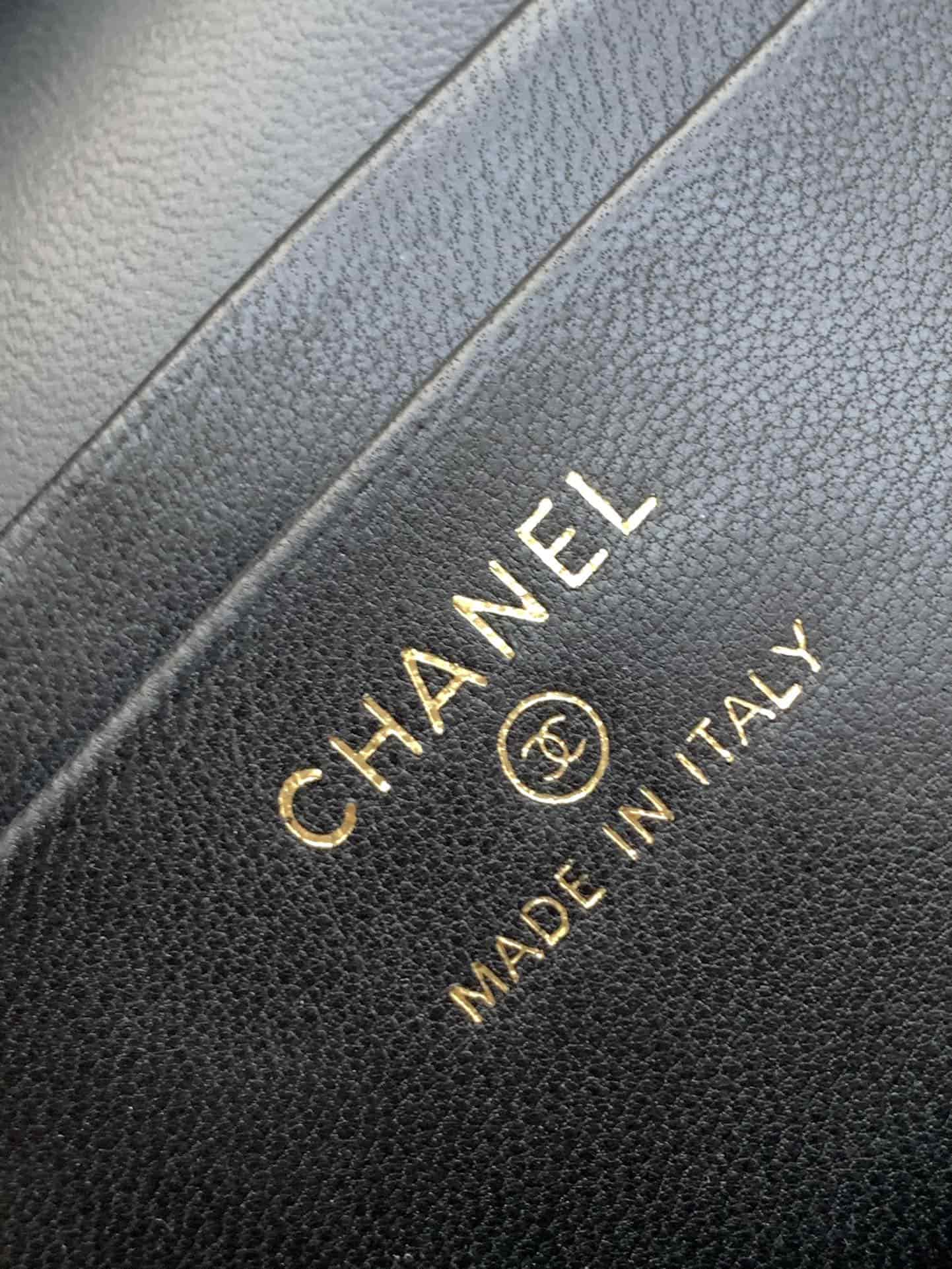 Chanel VANITY WITH CHAIN AP4407 Lambskin & Gold-Tone Metal Black High