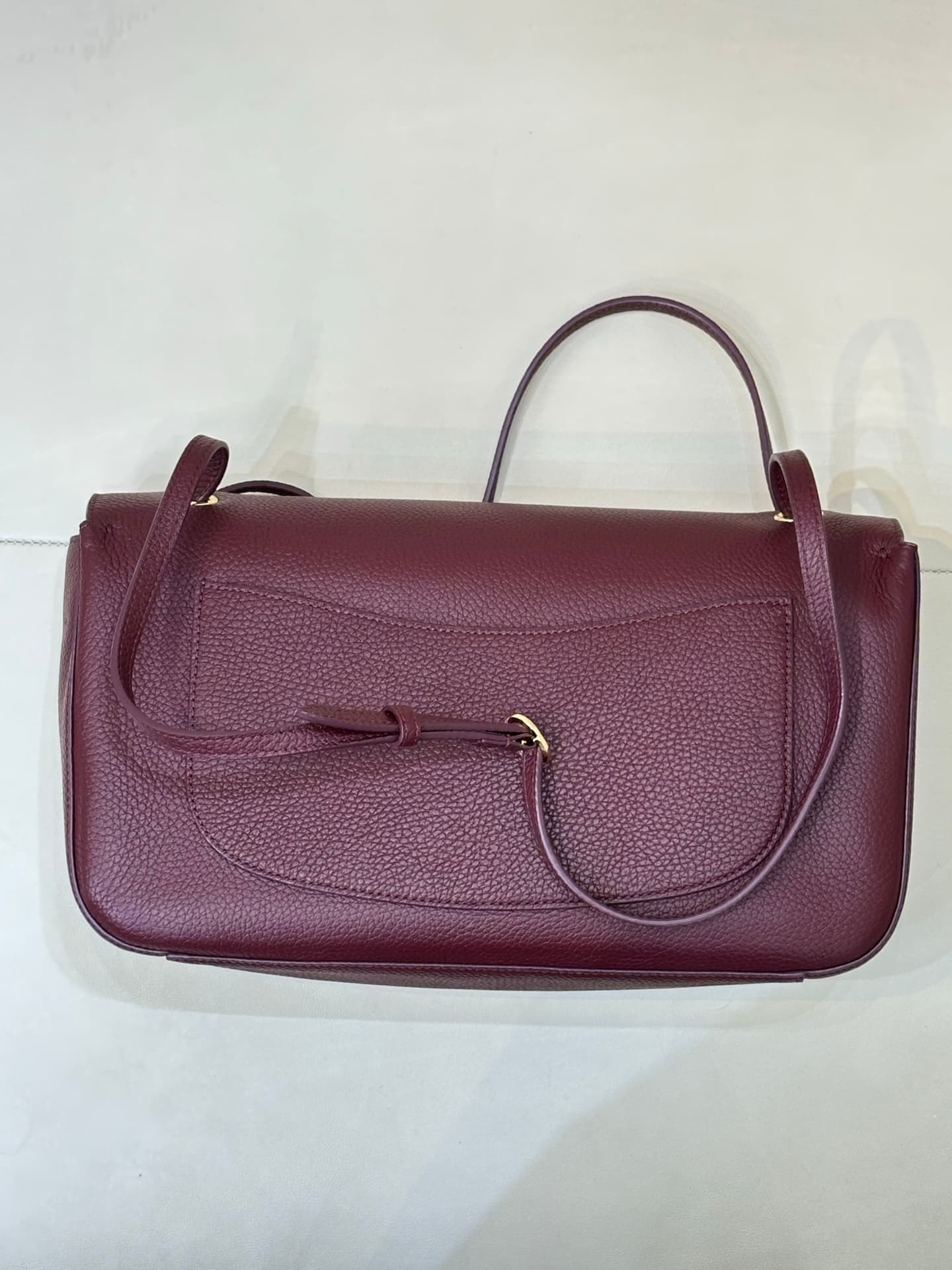 Chanel Maxi Flapbag Grained Calfskin & Gold-Tone Metal Claret AS6231 TOP