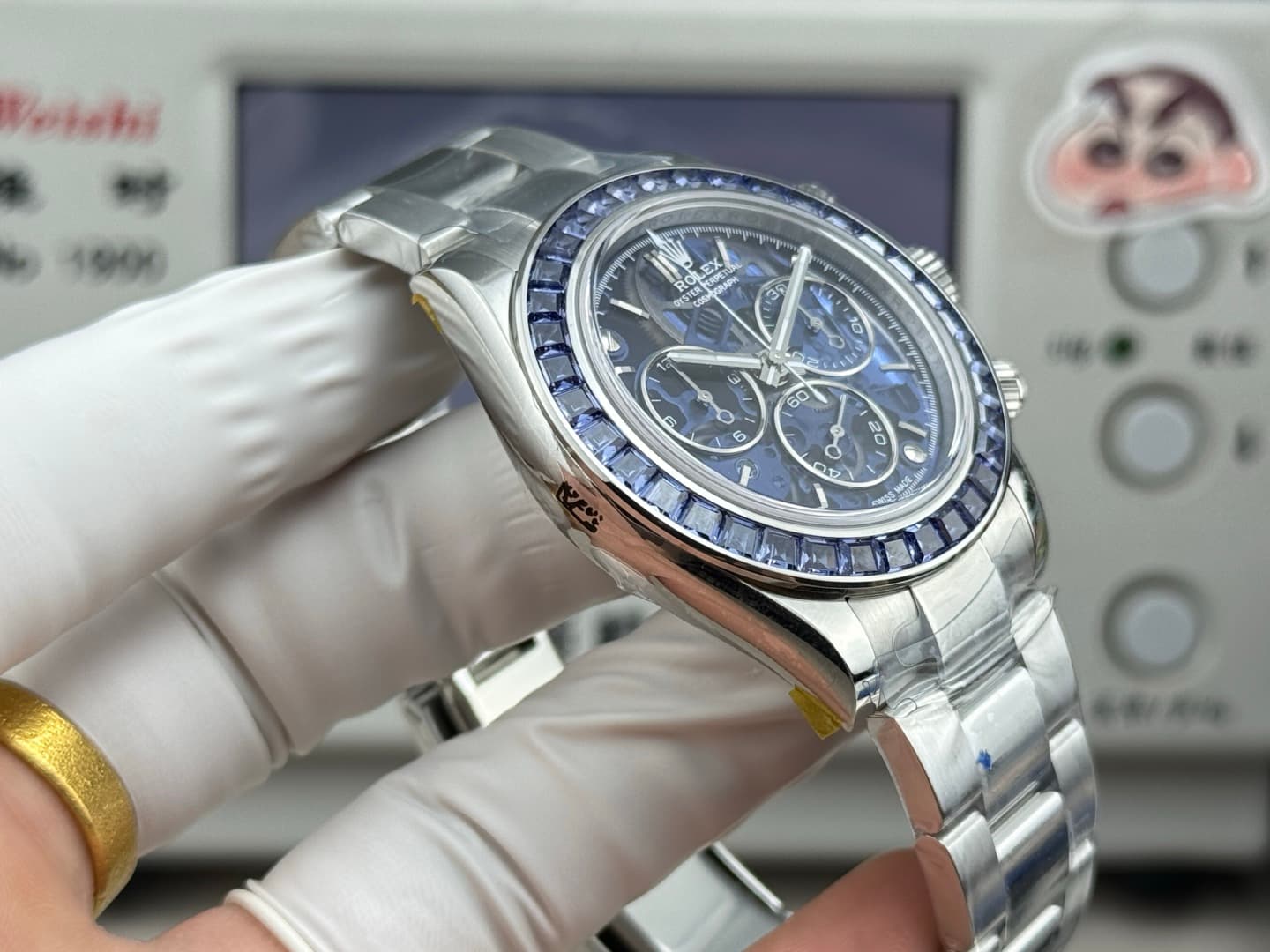 Rolex Daytona Watch with Sapphire Bezel and Obsidian Dial TOP