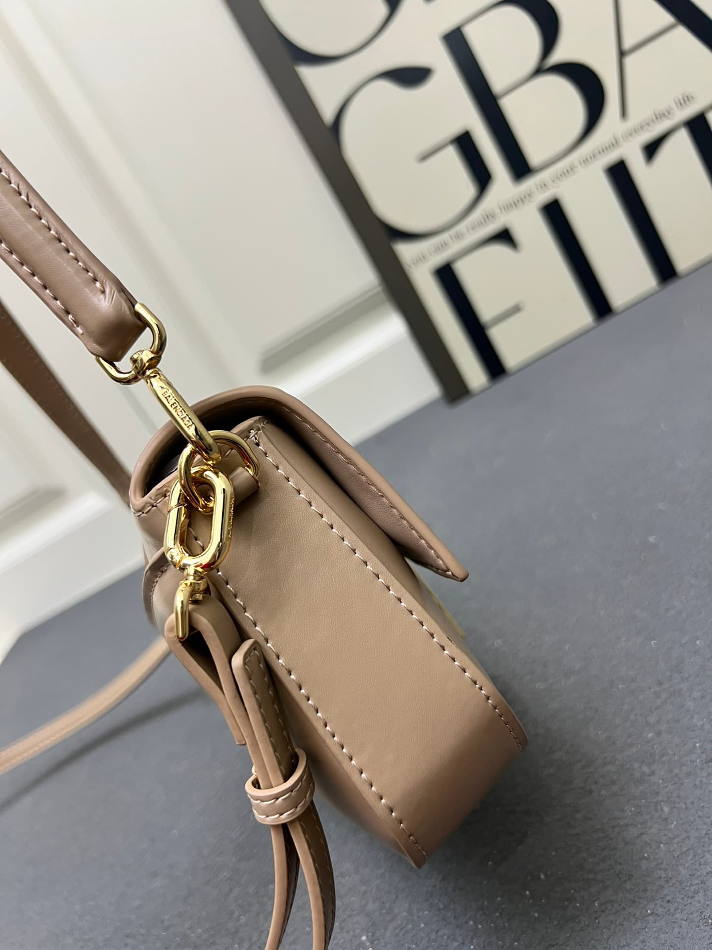 Balenciaga Hourglass sling bag beige High