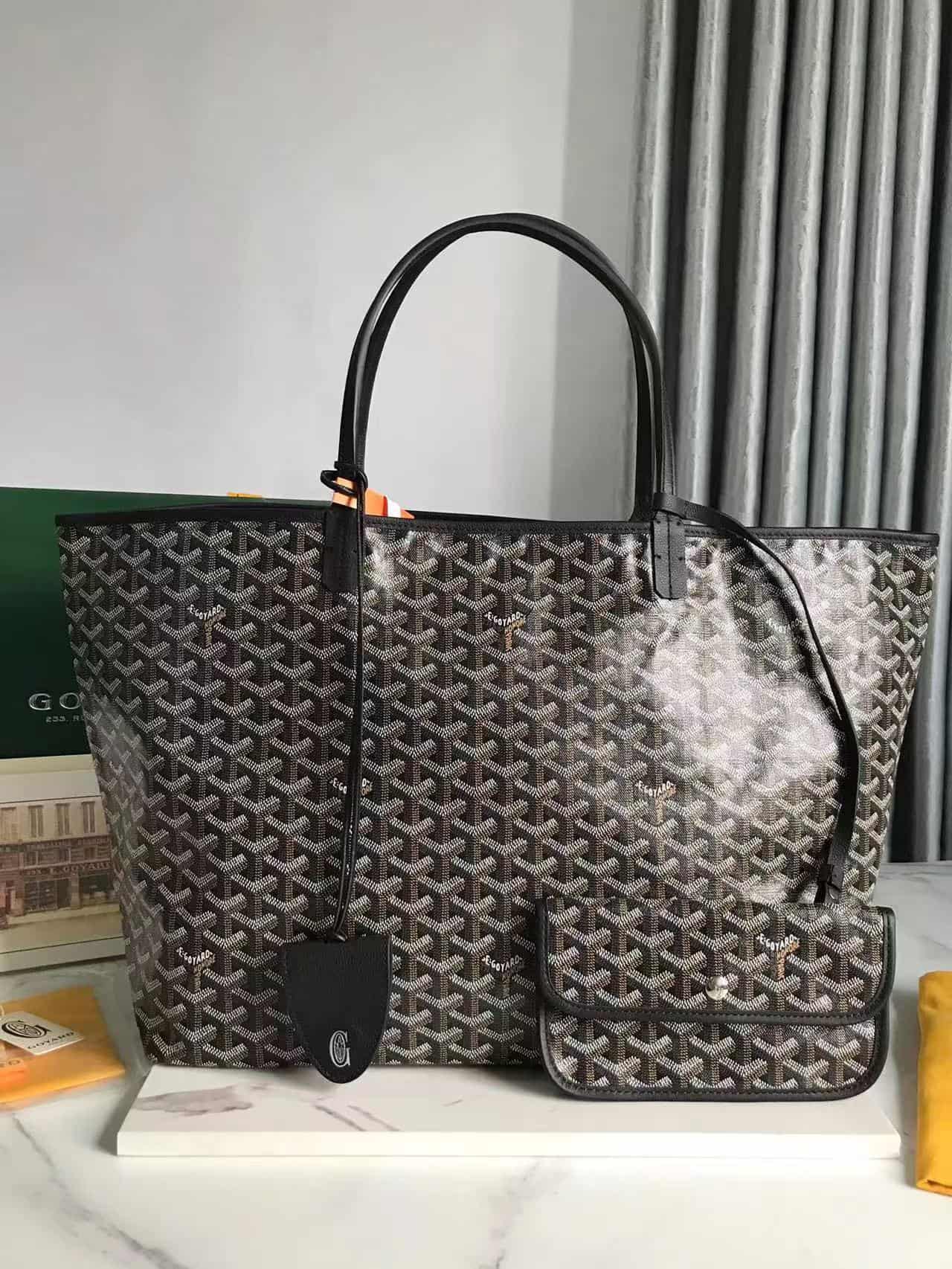 Saint Louis Claire-Voie PM Bag Goyardine Canvas & Chevroches Calfskin High