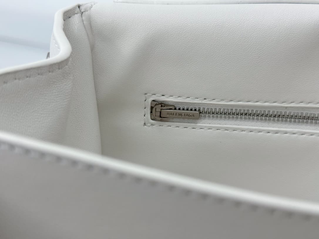 Balenciaga Rodeo Small Bag in White Leather With Silver-Tone Metal TOP